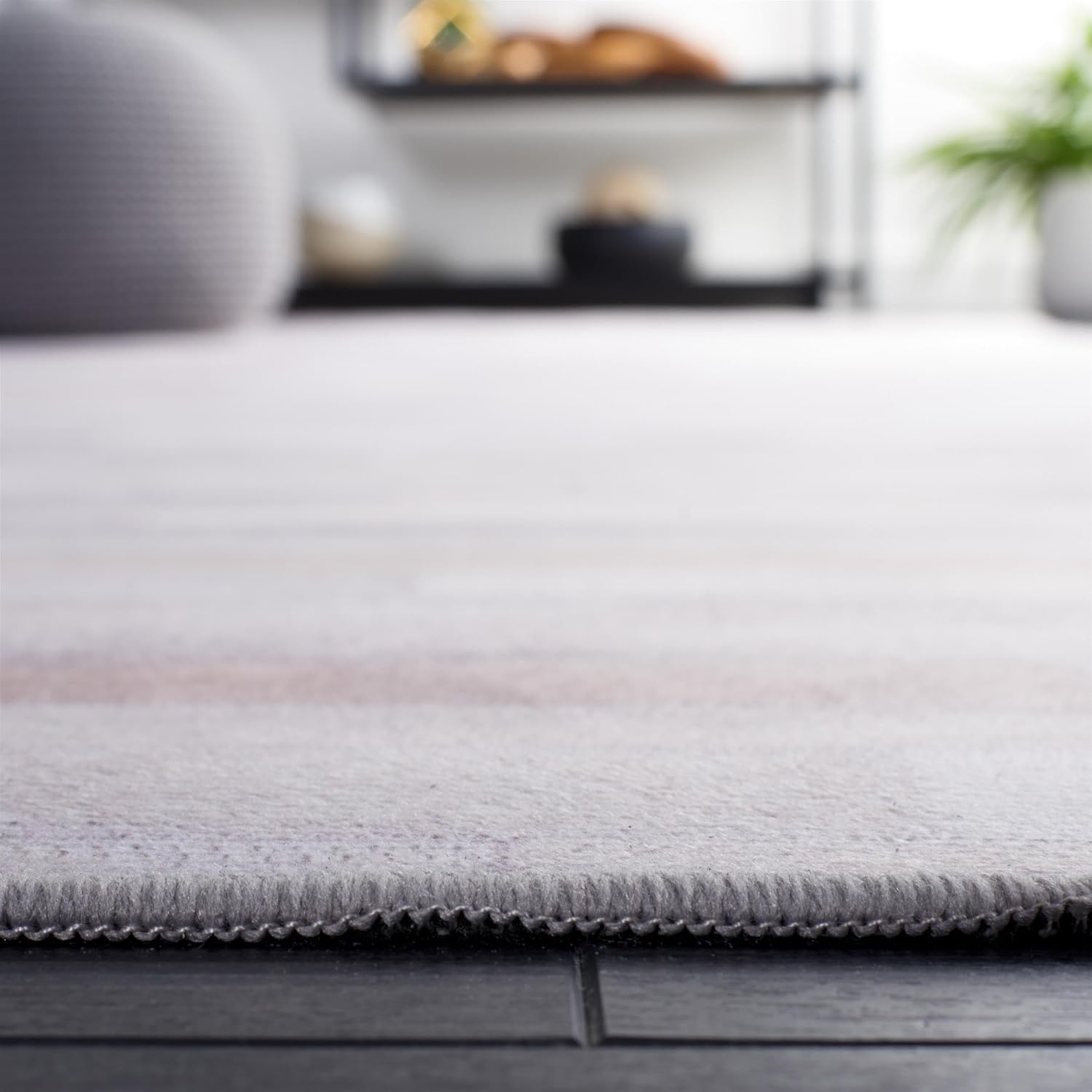 image:imageSAFAVIEH Washable Rug Faux Hide Collection 5 x 8 Ivory amp Grey Slip Resistant Modern Printed Pattern Ideal for Living Room Bedroom Home Office Dining Space FAH514AIvoryGrey