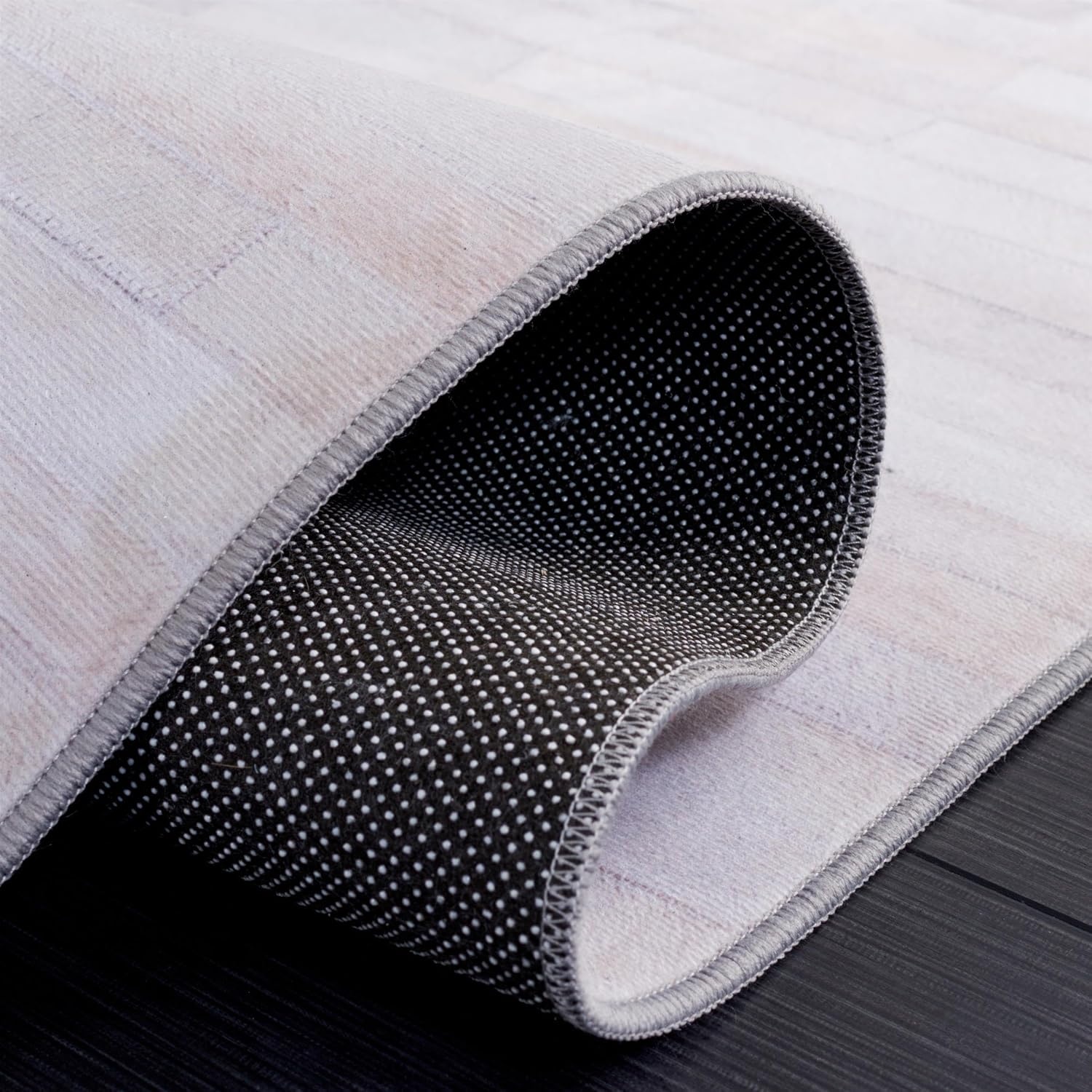 image:imageSAFAVIEH Washable Rug Faux Hide Collection 5 x 8 Ivory amp Grey Slip Resistant Modern Printed Pattern Ideal for Living Room Bedroom Home Office Dining Space FAH514AIvoryGrey