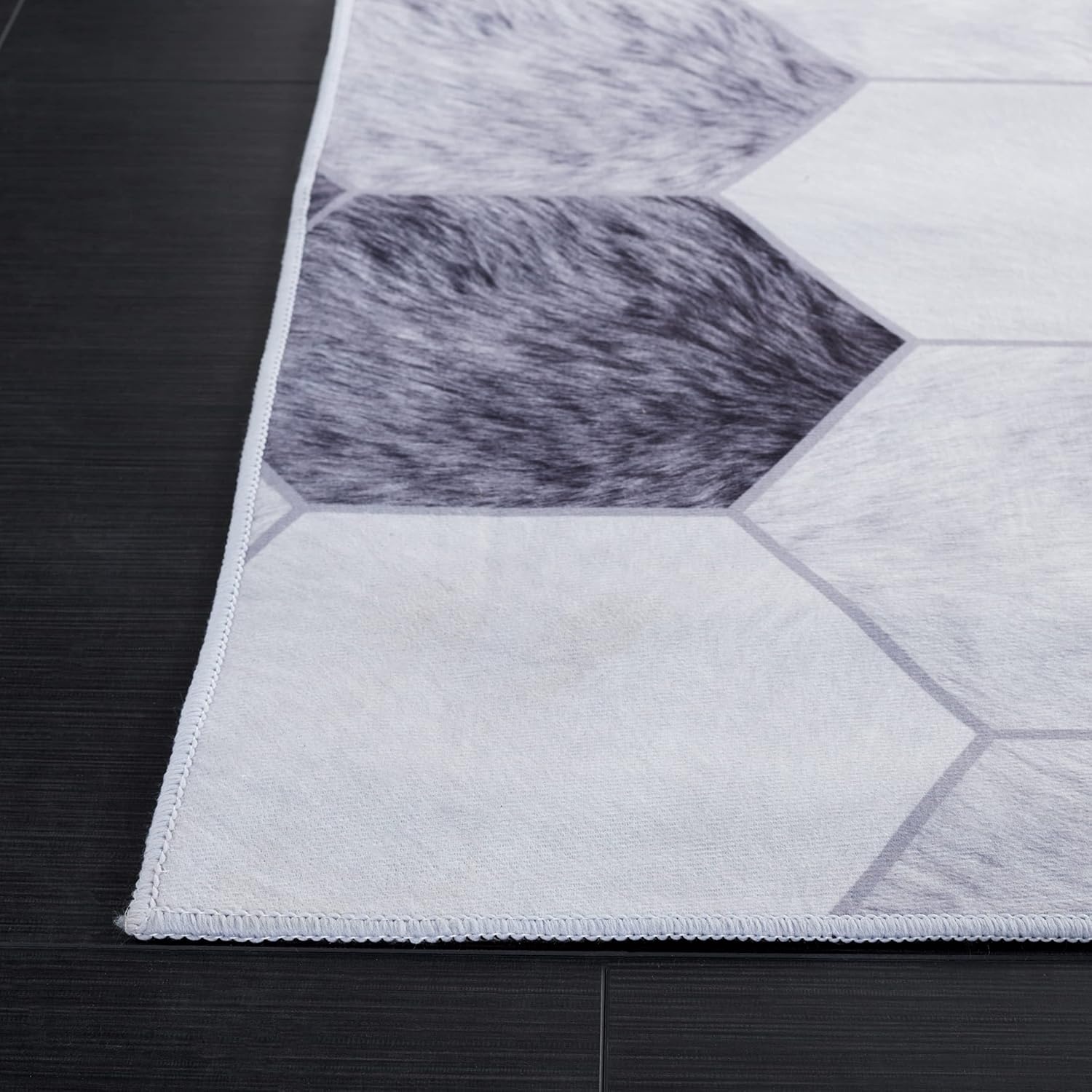 image:imageSAFAVIEH Washable Rug Faux Hide Collection 5 x 8 Ivory amp Grey Slip Resistant Modern Printed Pattern Ideal for Living Room Bedroom Home Office Dining Space FAH546AIvoryGrey