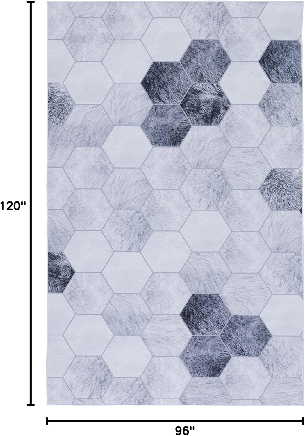 image:imageSAFAVIEH Washable Rug Faux Hide Collection 5 x 8 Ivory amp Grey Slip Resistant Modern Printed Pattern Ideal for Living Room Bedroom Home Office Dining Space FAH546AIvoryGrey