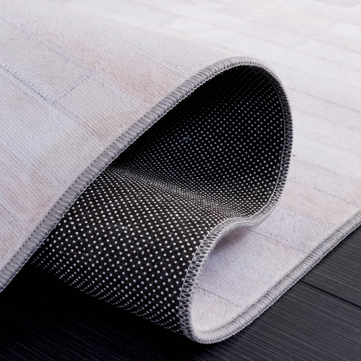 image:imageSAFAVIEH Washable Rug Faux Hide Collection 5 x 8 Ivory amp Grey Slip Resistant Modern Printed Pattern Ideal for Living Room Bedroom Home Office Dining Space FAH514AIvoryGrey