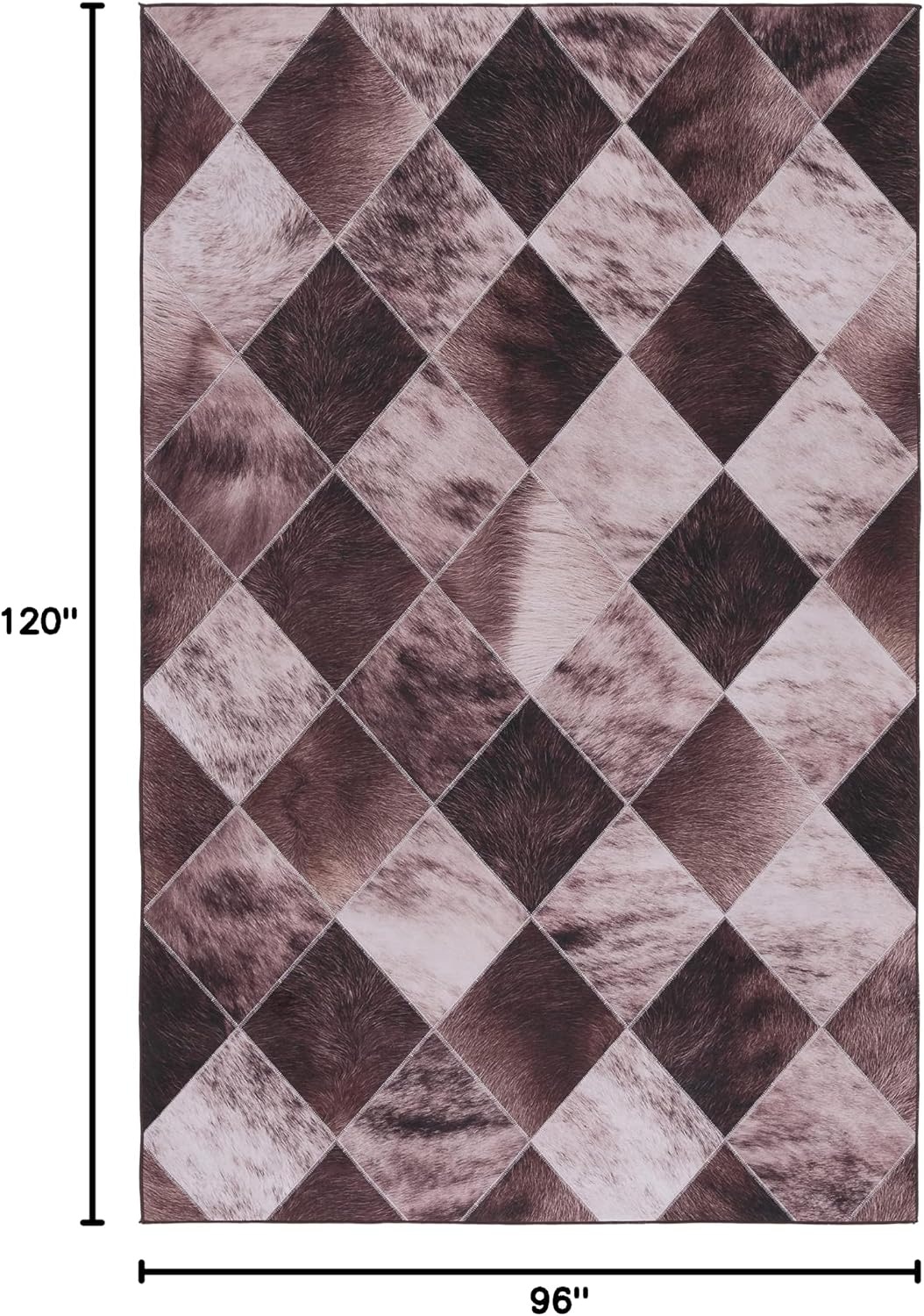 image:imageSAFAVIEH Washable Rug Faux Hide Collection 5 x 8 Light Brown amp Brown Slip Resistant Western Rustic Decor Printed Pattern Ideal for Living Room Bedroom Home Office Dining Space FAH535SLight BrownBrown