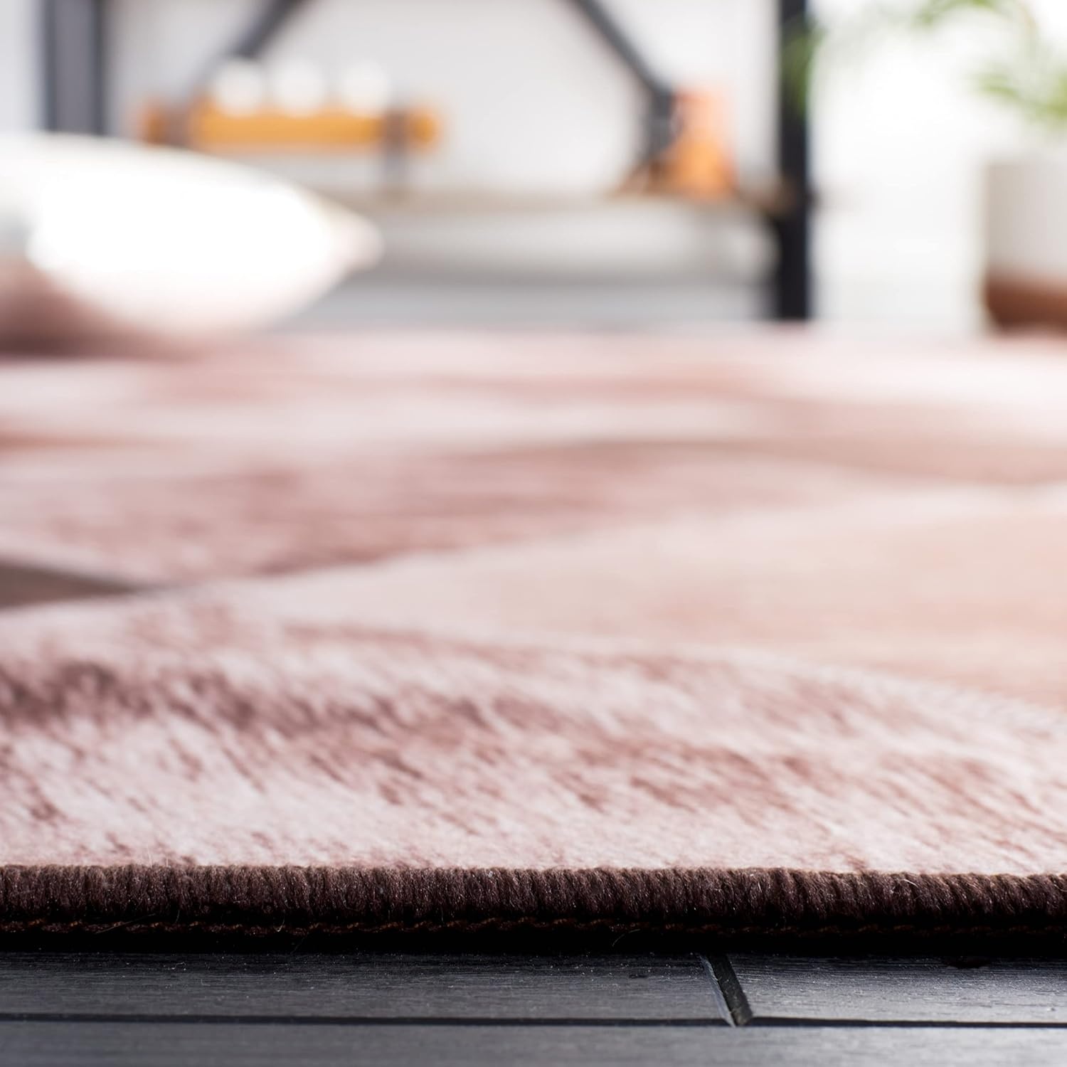 image:imageSAFAVIEH Washable Rug Faux Hide Collection 5 x 8 Light Brown amp Brown Slip Resistant Western Rustic Decor Printed Pattern Ideal for Living Room Bedroom Home Office Dining Space FAH535SLight BrownBrown