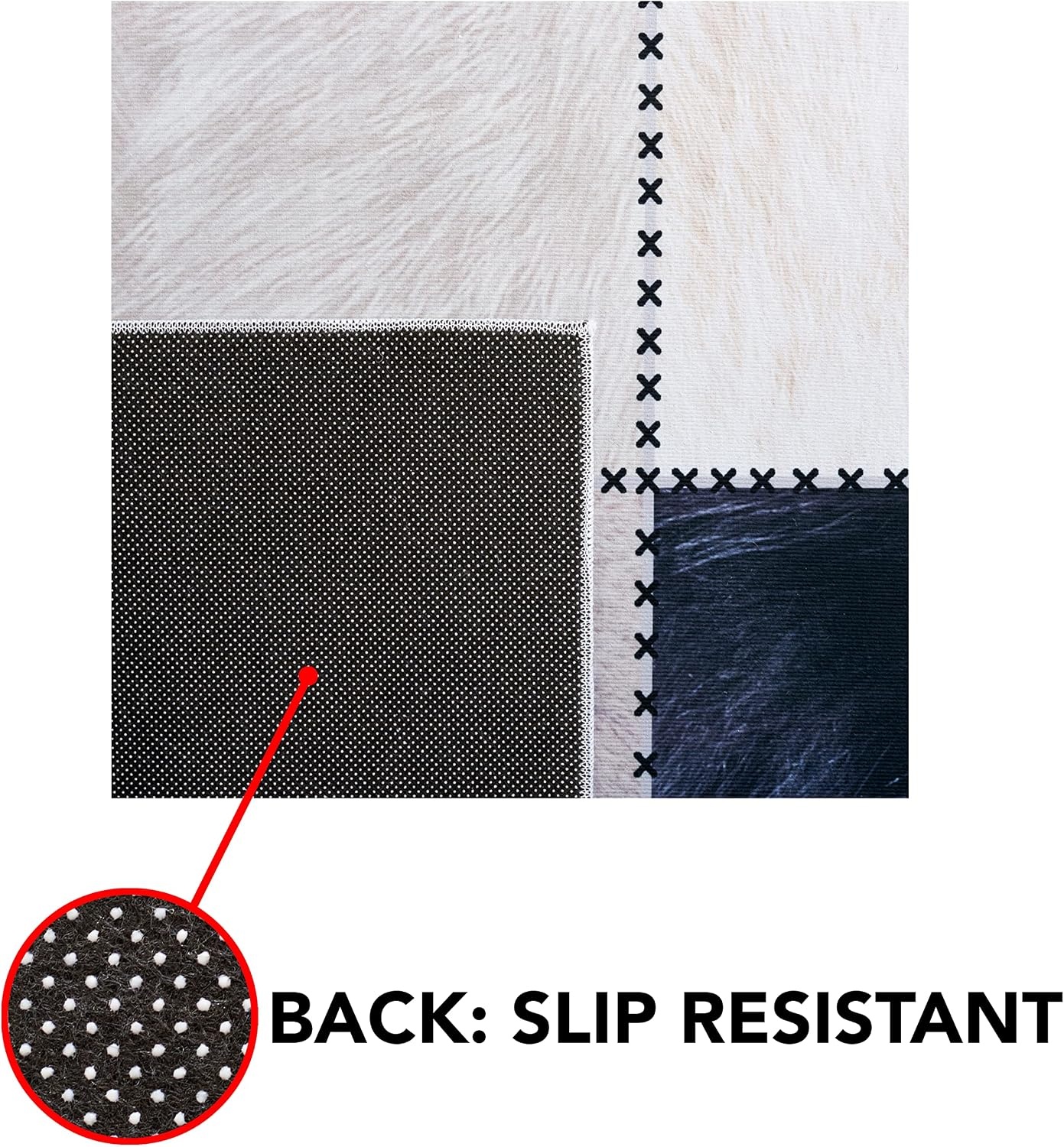 image:imageSAFAVIEH Washable Rug Faux Hide Collection 5 x 8 Light Grey amp Grey Slip Resistant Western Rustic Decor Printed Pattern Ideal for Living Room Bedroom Home Office Dining Space FAH519FBeigeGrey