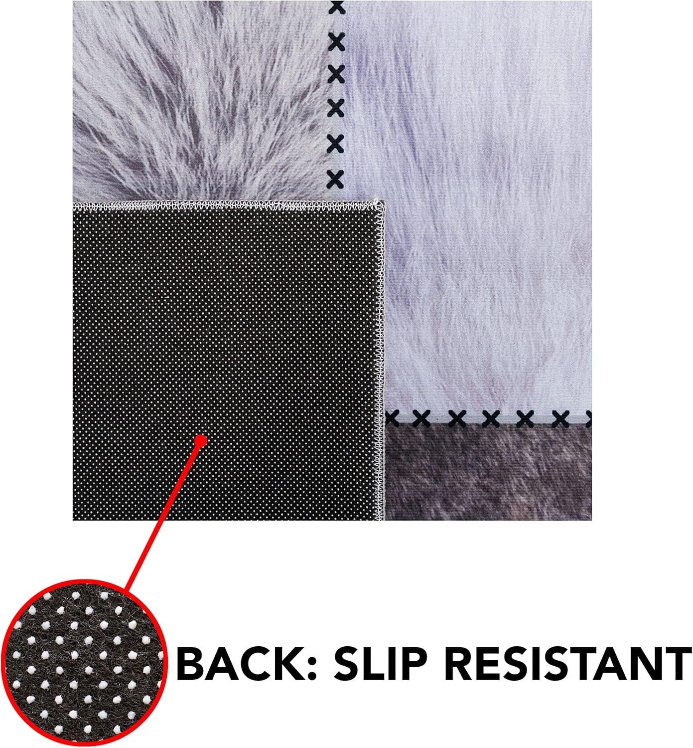 image:imageSAFAVIEH Washable Rug Faux Hide Collection 5 x 8 Light Grey amp Grey Slip Resistant Western Rustic Decor Printed Pattern Ideal for Living Room Bedroom Home Office Dining Space FAH519FBeigeBrown