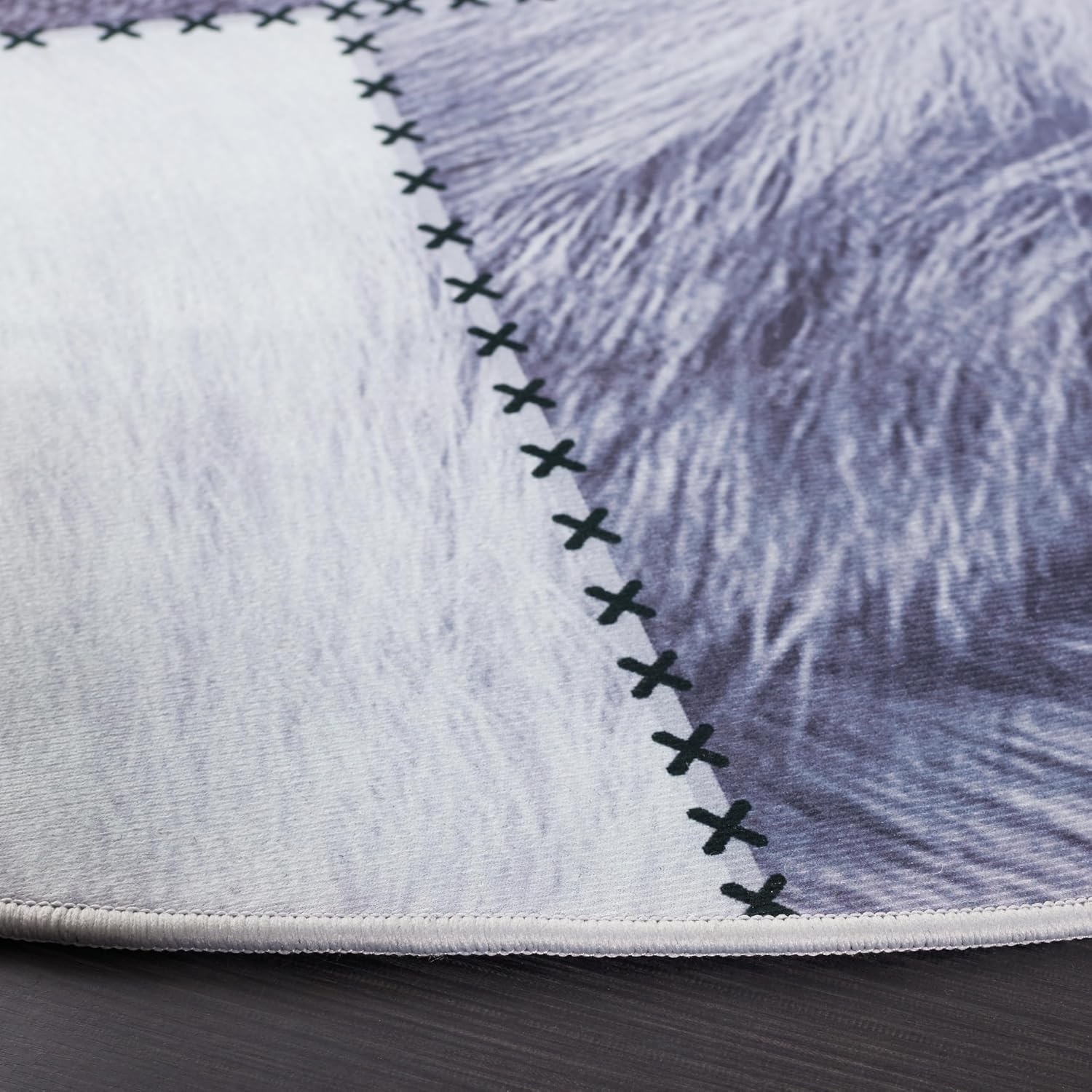 image:imageSAFAVIEH Washable Rug Faux Hide Collection 5 x 8 Light Grey amp Grey Slip Resistant Western Rustic Decor Printed Pattern Ideal for Living Room Bedroom Home Office Dining Space FAH519FLight GreyGrey