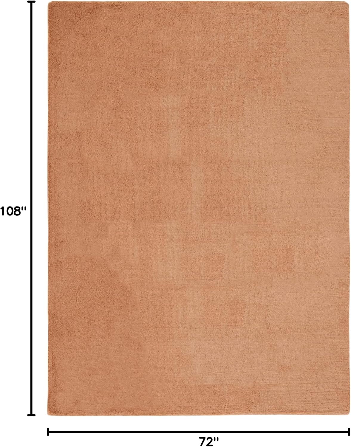 image:imageSAFAVIEH Washable Rug Faux Rabbit Fur Shag Collection 5 x 7 Beige Slip Resistant amp Easy Cleaning Ideal for Living Room Bedroom Kids Playroom Nursery Dining Space FRF500BBrown