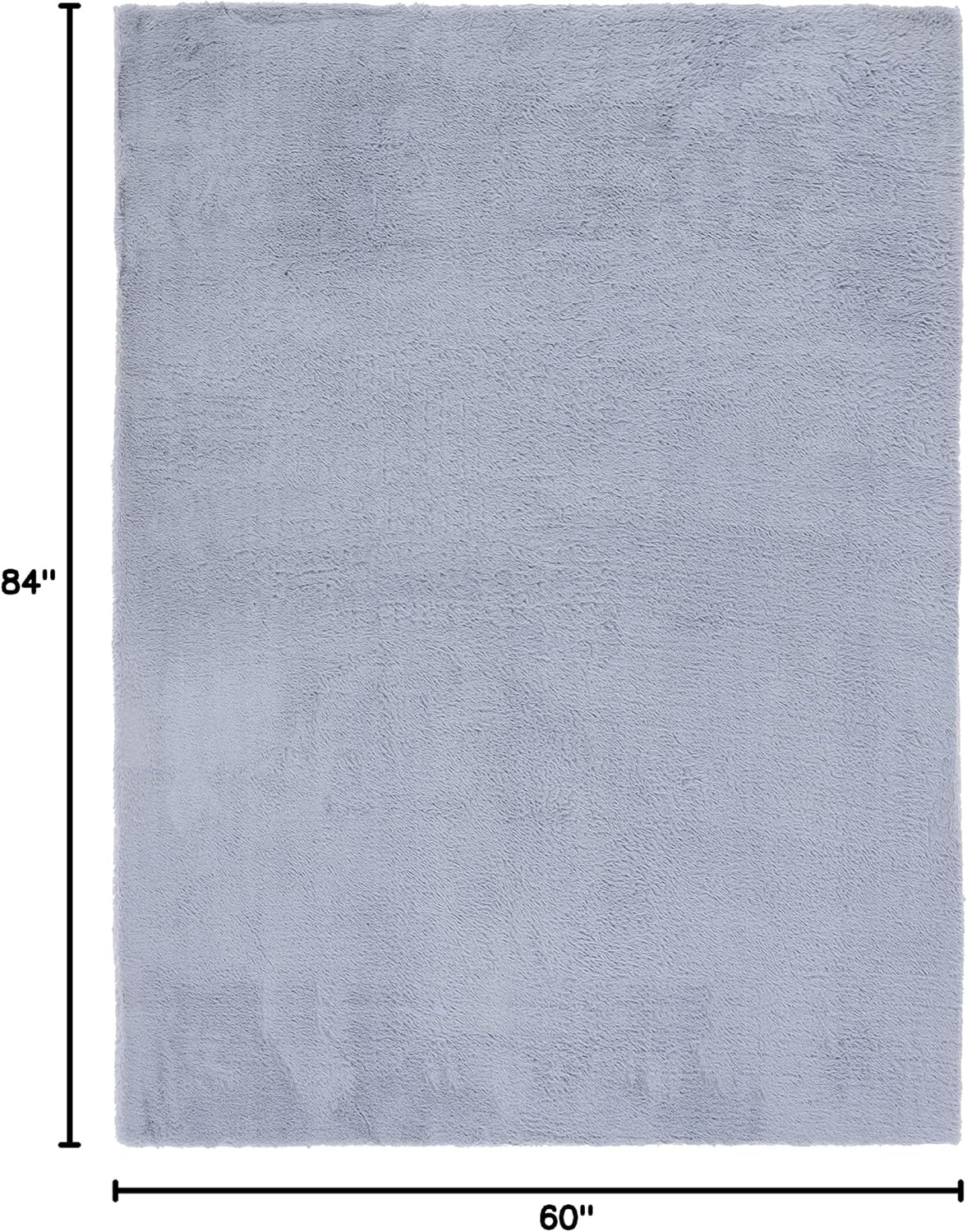 image:imageSAFAVIEH Washable Rug Faux Rabbit Fur Shag Collection 5 x 7 Beige Slip Resistant amp Easy Cleaning Ideal for Living Room Bedroom Kids Playroom Nursery Dining Space FRF500BLight Grey