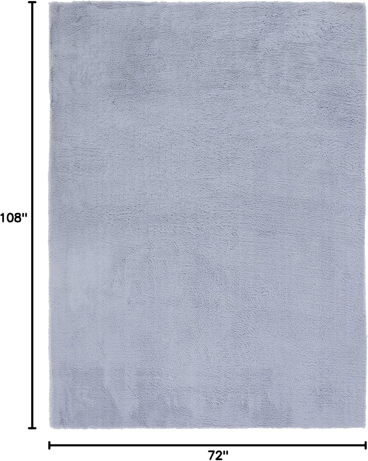 image:imageSAFAVIEH Washable Rug Faux Rabbit Fur Shag Collection 5 x 7 Beige Slip Resistant amp Easy Cleaning Ideal for Living Room Bedroom Kids Playroom Nursery Dining Space FRF500BLight Grey