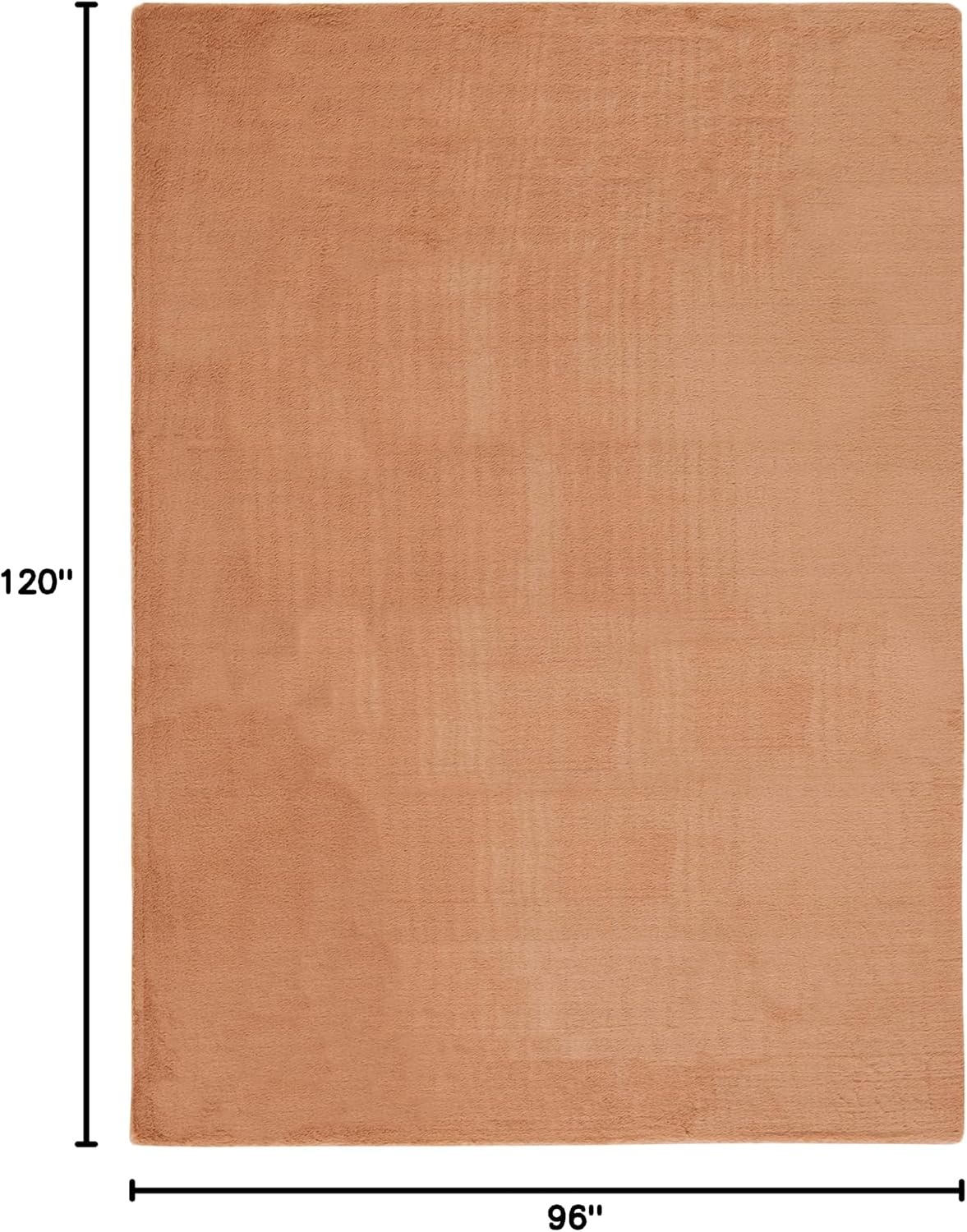 image:imageSAFAVIEH Washable Rug Faux Rabbit Fur Shag Collection 5 x 7 Beige Slip Resistant amp Easy Cleaning Ideal for Living Room Bedroom Kids Playroom Nursery Dining Space FRF500BBrown