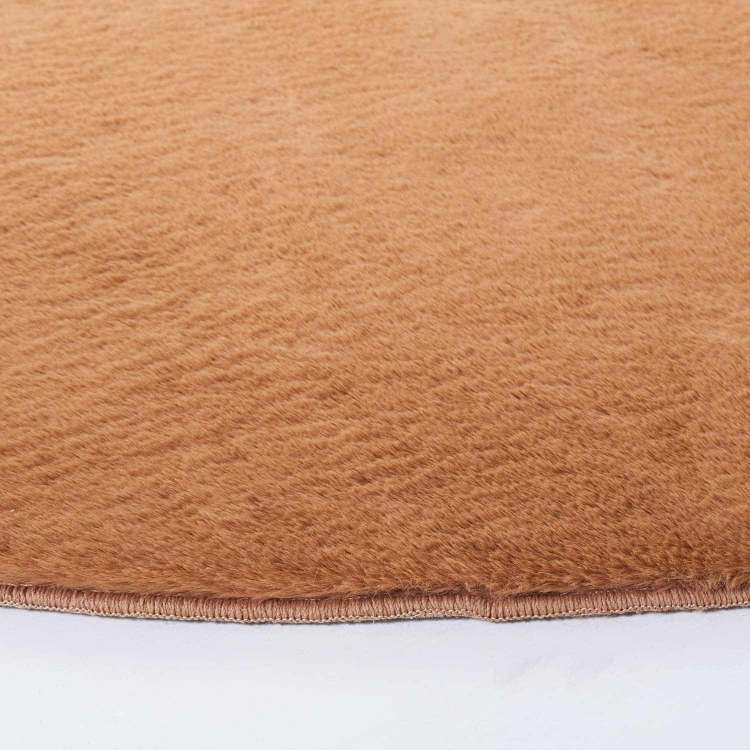 image:imageSAFAVIEH Washable Rug Faux Rabbit Fur Shag Collection 5 x 7 Beige Slip Resistant amp Easy Cleaning Ideal for Living Room Bedroom Kids Playroom Nursery Dining Space FRF500BBrown