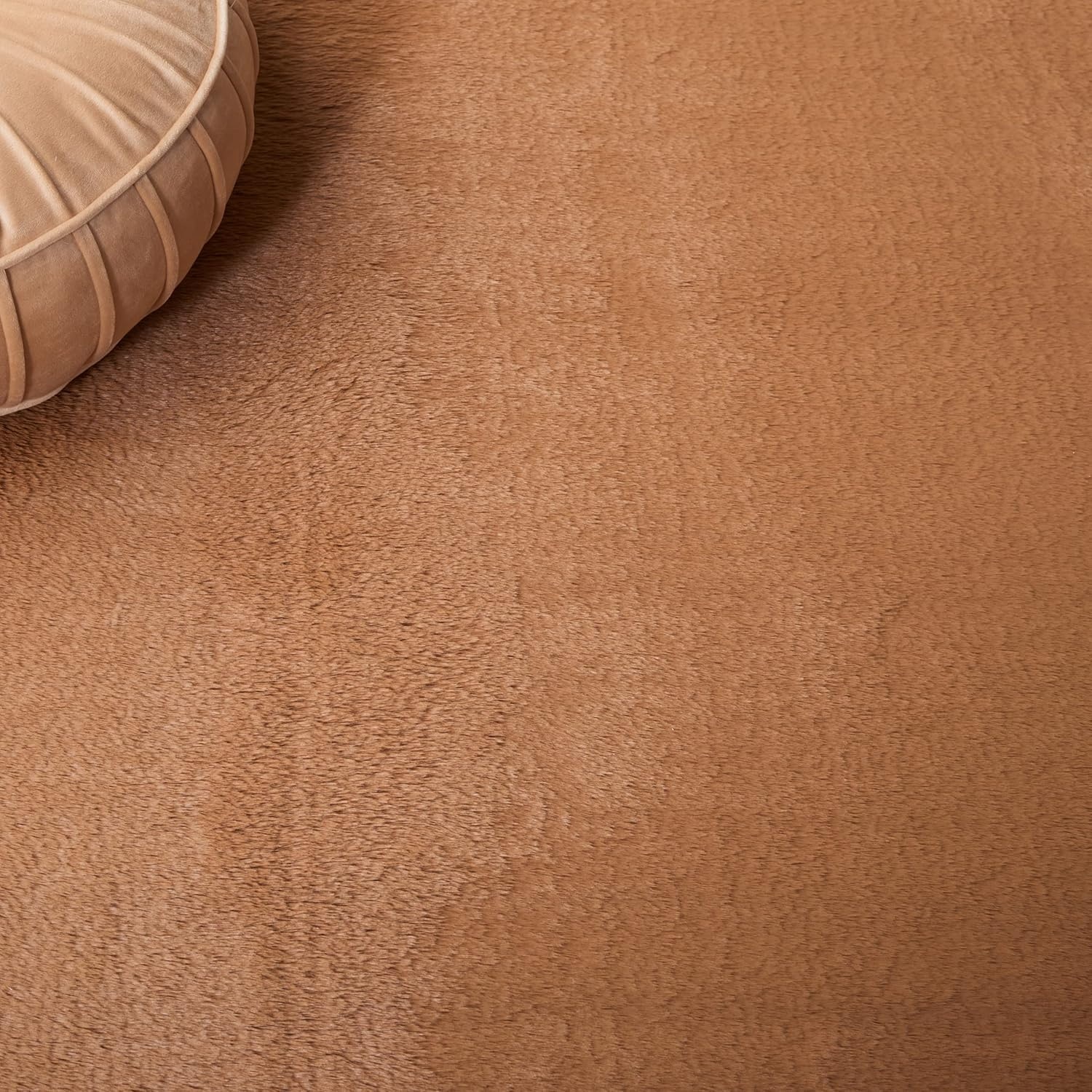 image:imageSAFAVIEH Washable Rug Faux Rabbit Fur Shag Collection 5 x 7 Beige Slip Resistant amp Easy Cleaning Ideal for Living Room Bedroom Kids Playroom Nursery Dining Space FRF500BBrown