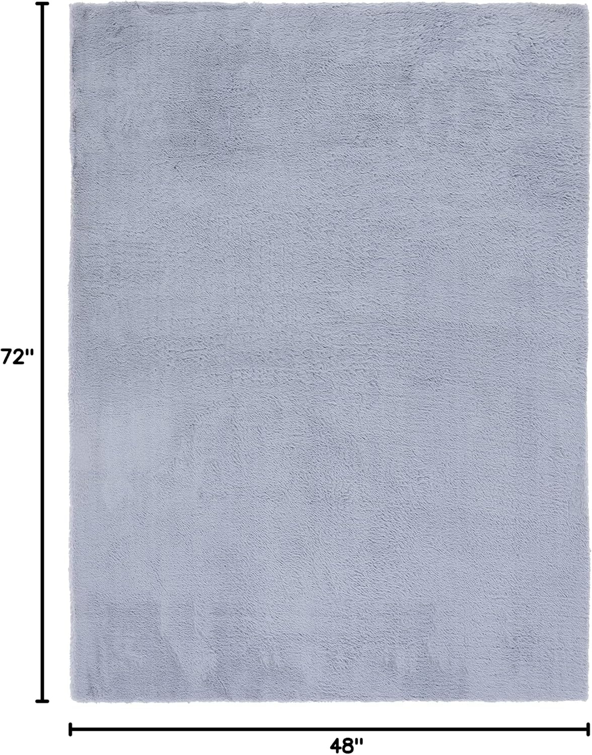 image:imageSAFAVIEH Washable Rug Faux Rabbit Fur Shag Collection 5 x 7 Beige Slip Resistant amp Easy Cleaning Ideal for Living Room Bedroom Kids Playroom Nursery Dining Space FRF500BLight Grey