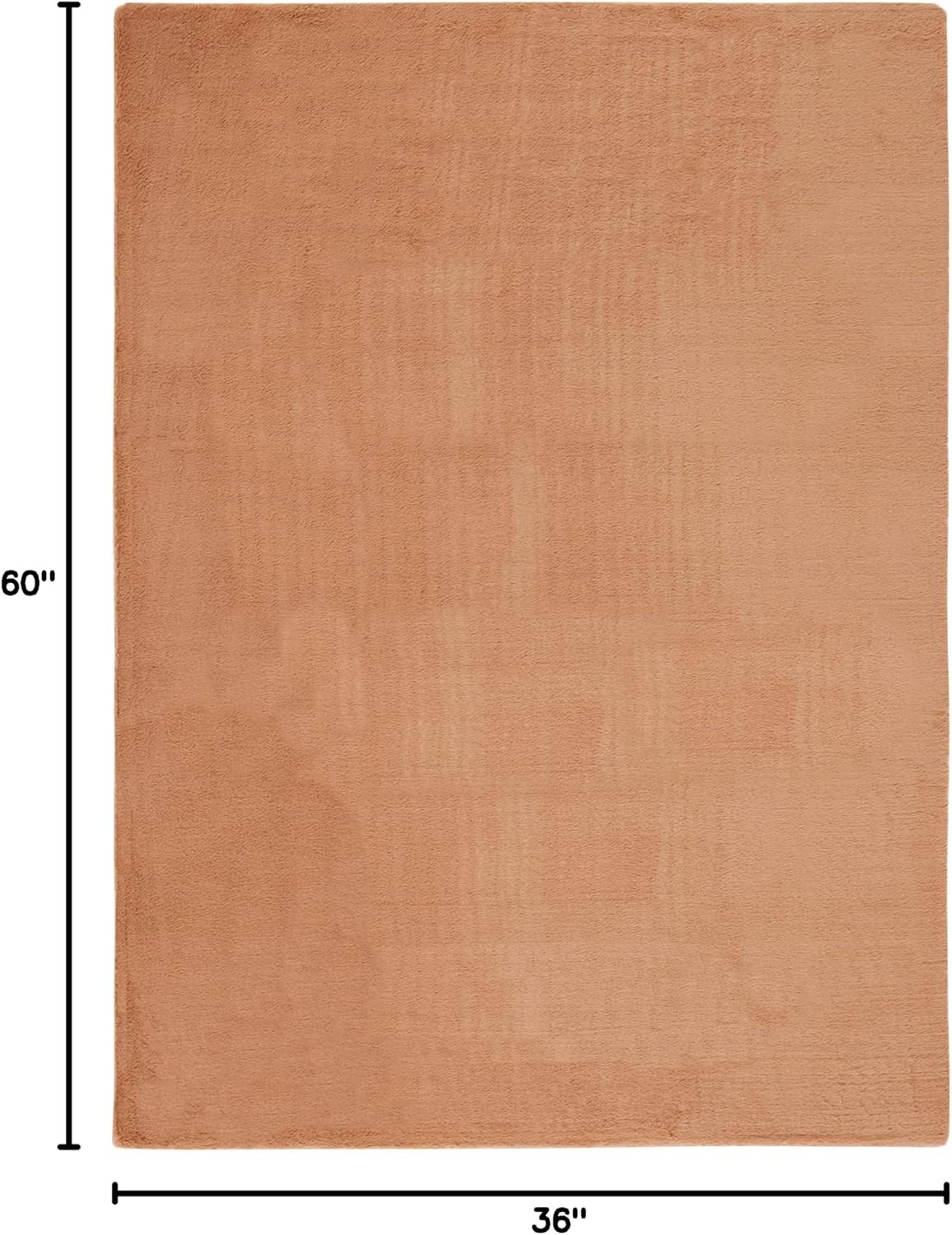 image:imageSAFAVIEH Washable Rug Faux Rabbit Fur Shag Collection 5 x 7 Beige Slip Resistant amp Easy Cleaning Ideal for Living Room Bedroom Kids Playroom Nursery Dining Space FRF500BBrown
