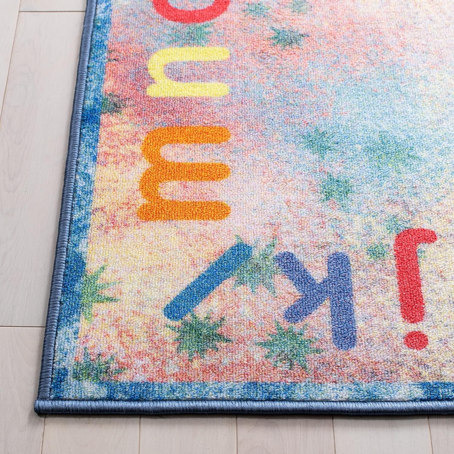 image:imageSAFAVIEH Washable Rug Kids Playhouse Collection 33 x 53 Blue amp Orange Slip Resistant amp Easy to Clean Ideal for Kids Room Playroom Nursery Boys amp Girls Room KPH251MBlueOrange
