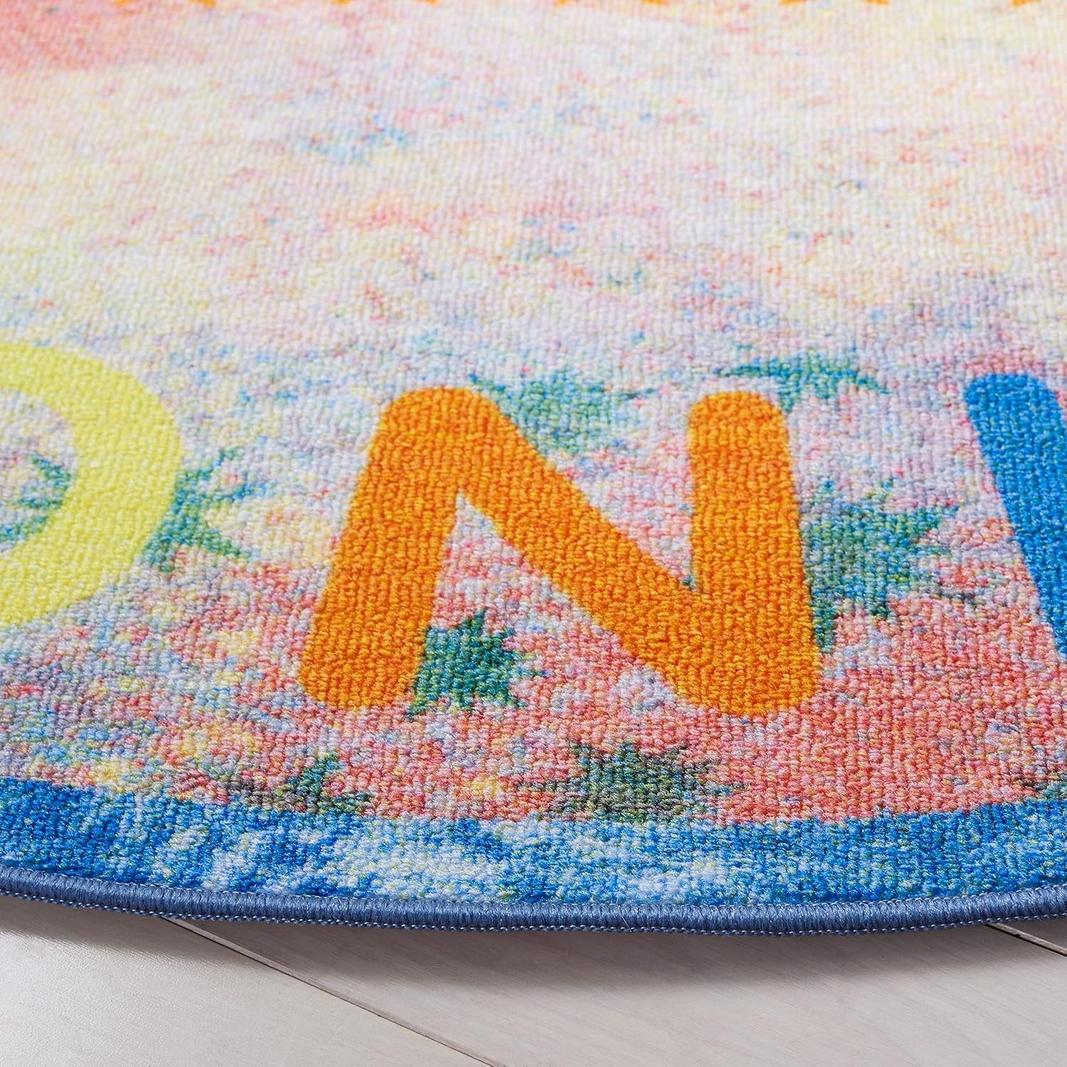 image:imageSAFAVIEH Washable Rug Kids Playhouse Collection 33 x 53 Blue amp Orange Slip Resistant amp Easy to Clean Ideal for Kids Room Playroom Nursery Boys amp Girls Room KPH251MBlueOrange