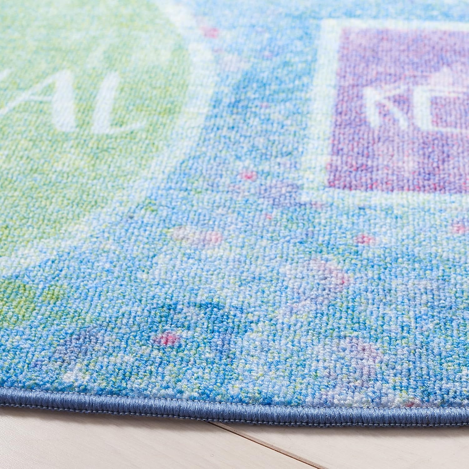 image:imageSAFAVIEH Washable Rug Kids Playhouse Collection 33 x 53 Blue amp Pink Slip Resistant amp Easy to Clean Ideal for Kids Room Playroom Nursery Boys amp Girls Room KPH201MBluePink
