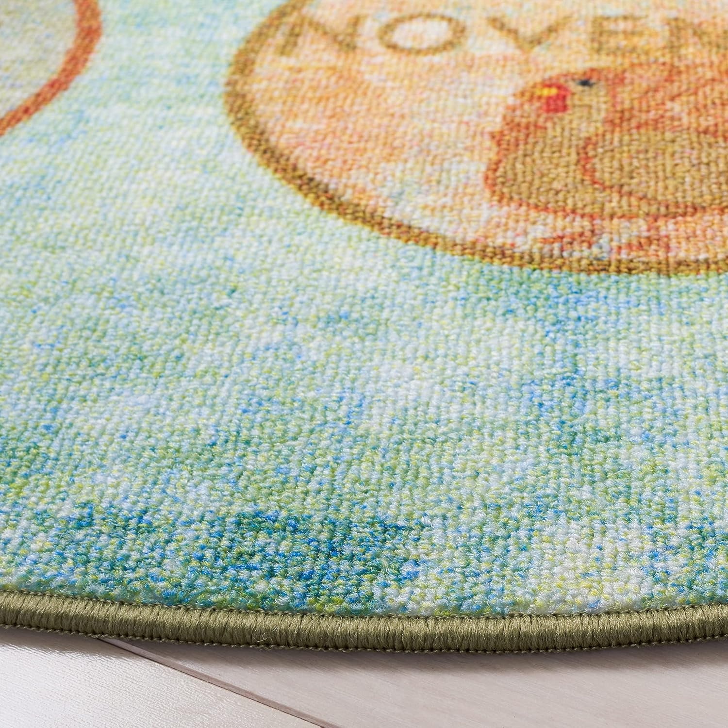 image:imageSAFAVIEH Washable Rug Kids Playhouse Collection 33 x 53 Green amp Blue Slip Resistant amp Easy to Clean Ideal for Kids Room Playroom Nursery Boys amp Girls Room KPH256YGreenBlue