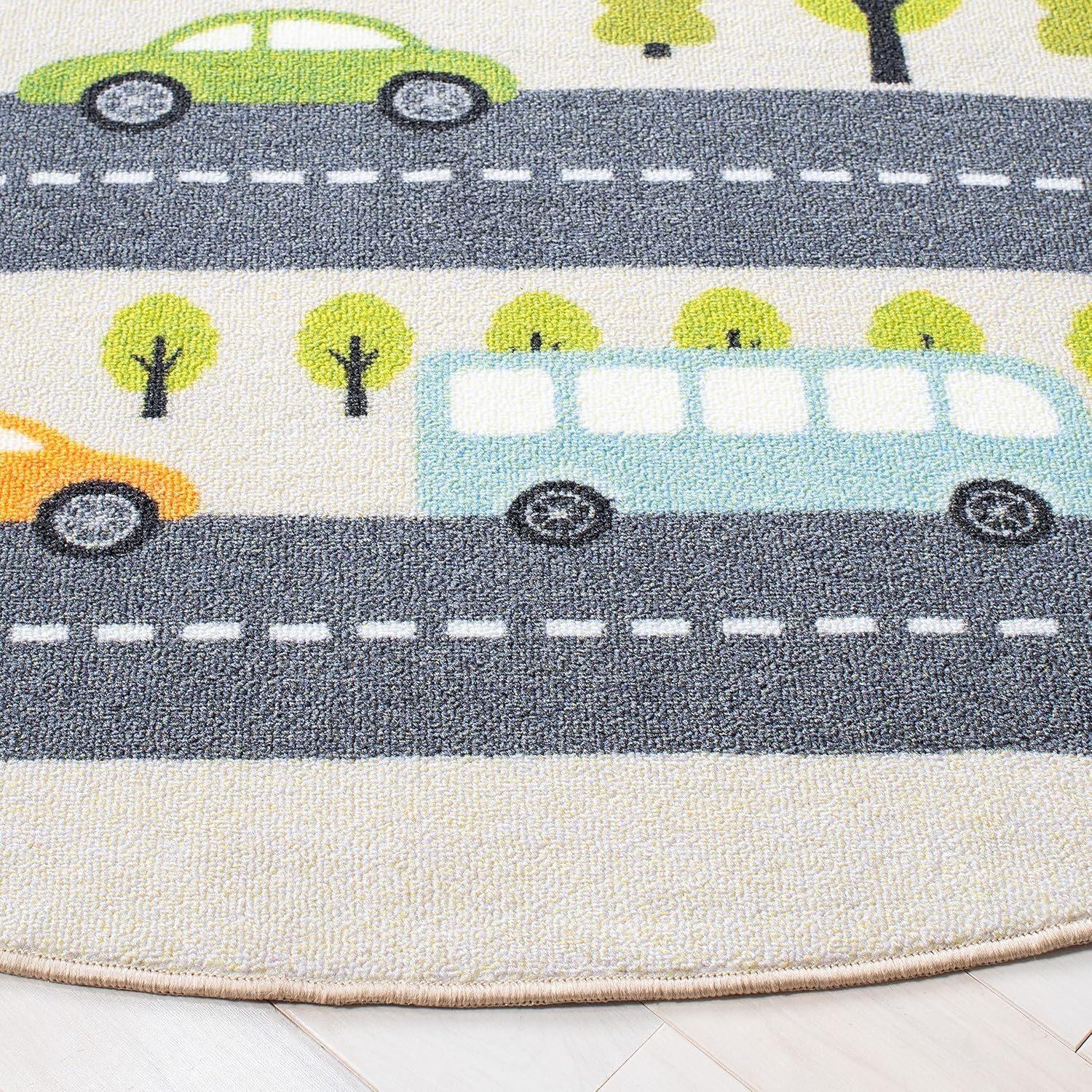 image:imageSAFAVIEH Washable Rug Kids Playhouse Collection 55 x 77 Beige amp Green Slip Resistant amp Easy to Clean Ideal for Kids Room Playroom Nursery Boys amp Girls Room KPH227ABeigeGreen