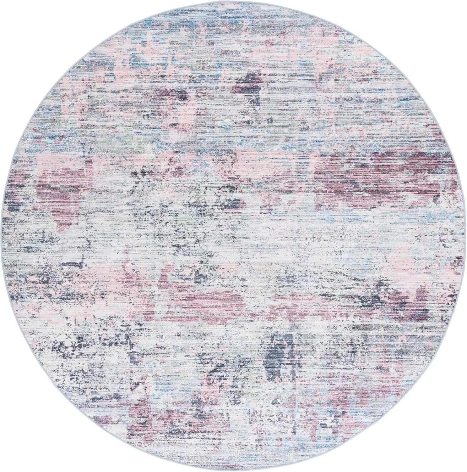 image:imageSAFAVIEH Washable Rug Malibu Collection 5 x 8 Beige amp Blue Slip Resistant amp Easy Cleaning Ideal for Living Room Bedroom Home Office Nursery Kids Playroom Dining Space MBU944BPlumGreen