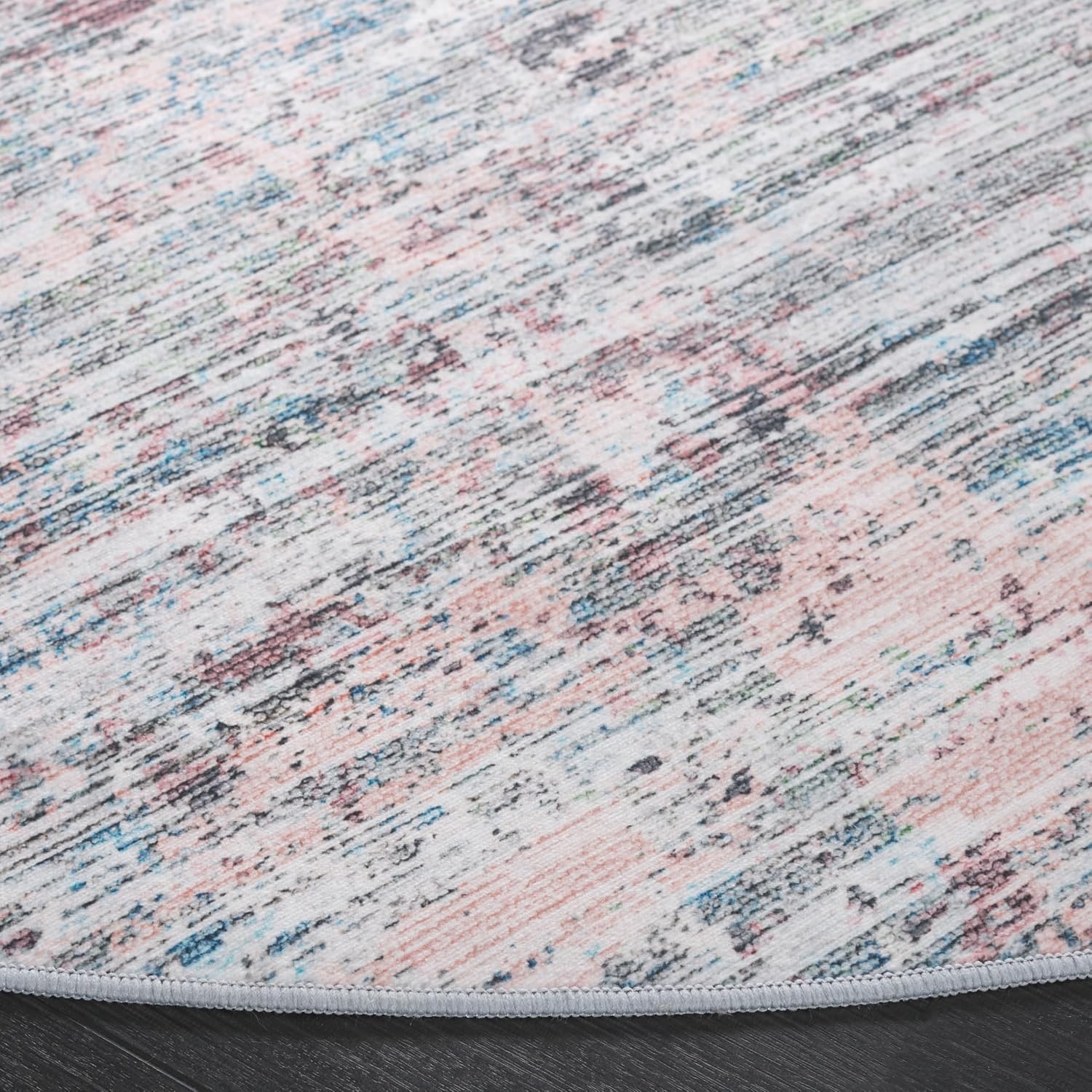 image:imageSAFAVIEH Washable Rug Malibu Collection 5 x 8 Beige amp Blue Slip Resistant amp Easy Cleaning Ideal for Living Room Bedroom Home Office Nursery Kids Playroom Dining Space MBU944BPlumGreen