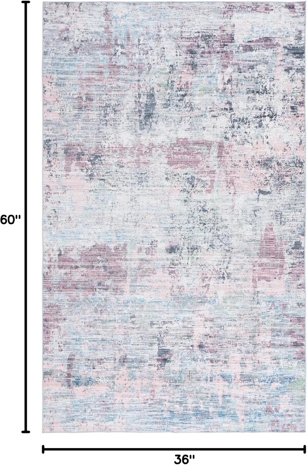 image:imageSAFAVIEH Washable Rug Malibu Collection 5 x 8 Beige amp Blue Slip Resistant amp Easy Cleaning Ideal for Living Room Bedroom Home Office Nursery Kids Playroom Dining Space MBU944BPlumGreen