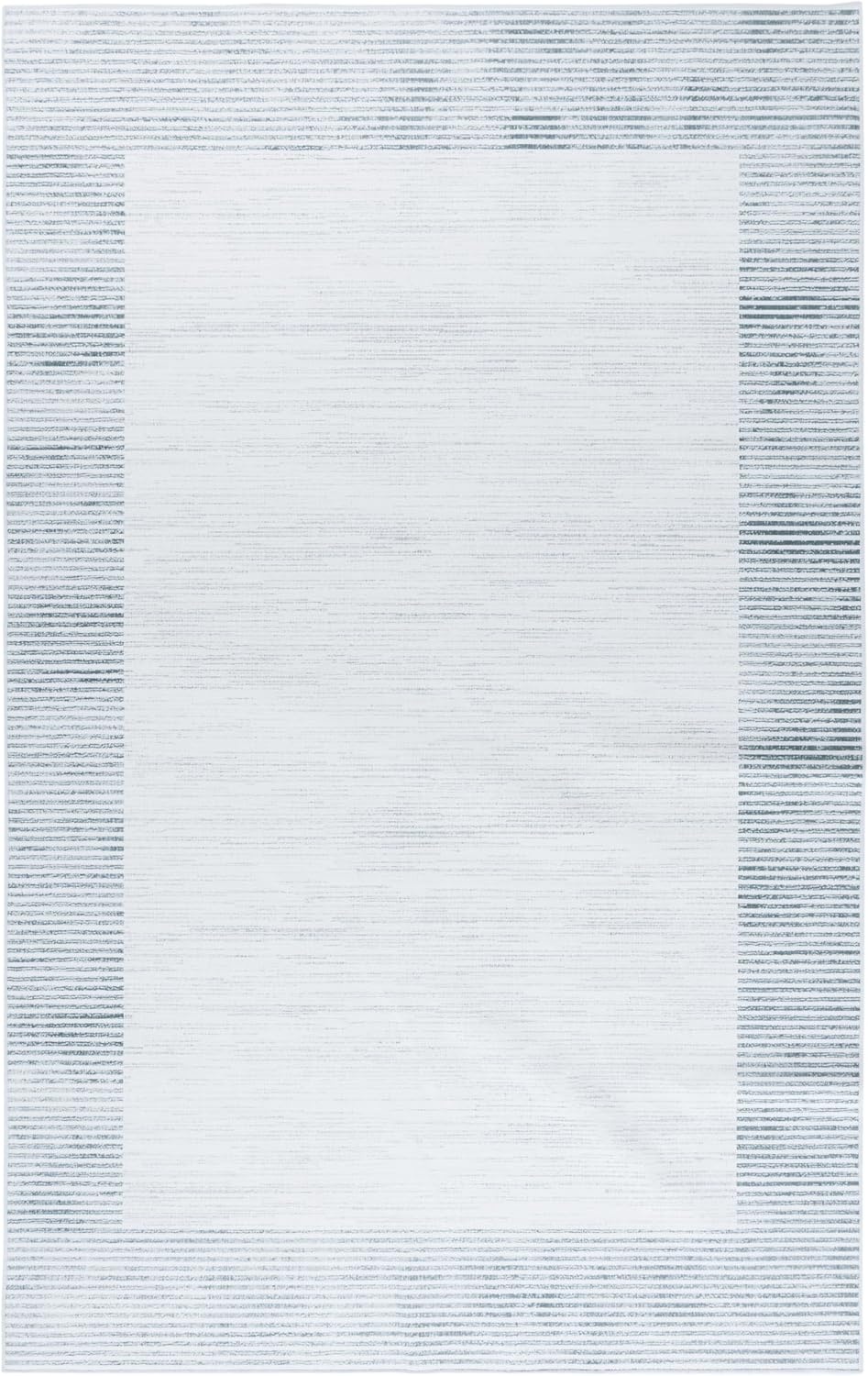 image:imageSAFAVIEH Washable Rug Malibu Collection 5 x 8 Ivory amp Grey Slip Resistant amp Easy Cleaning Ideal for Living Room Bedroom Home Office Nursery Kids Playroom Dining Space MBU823AIvoryGrey