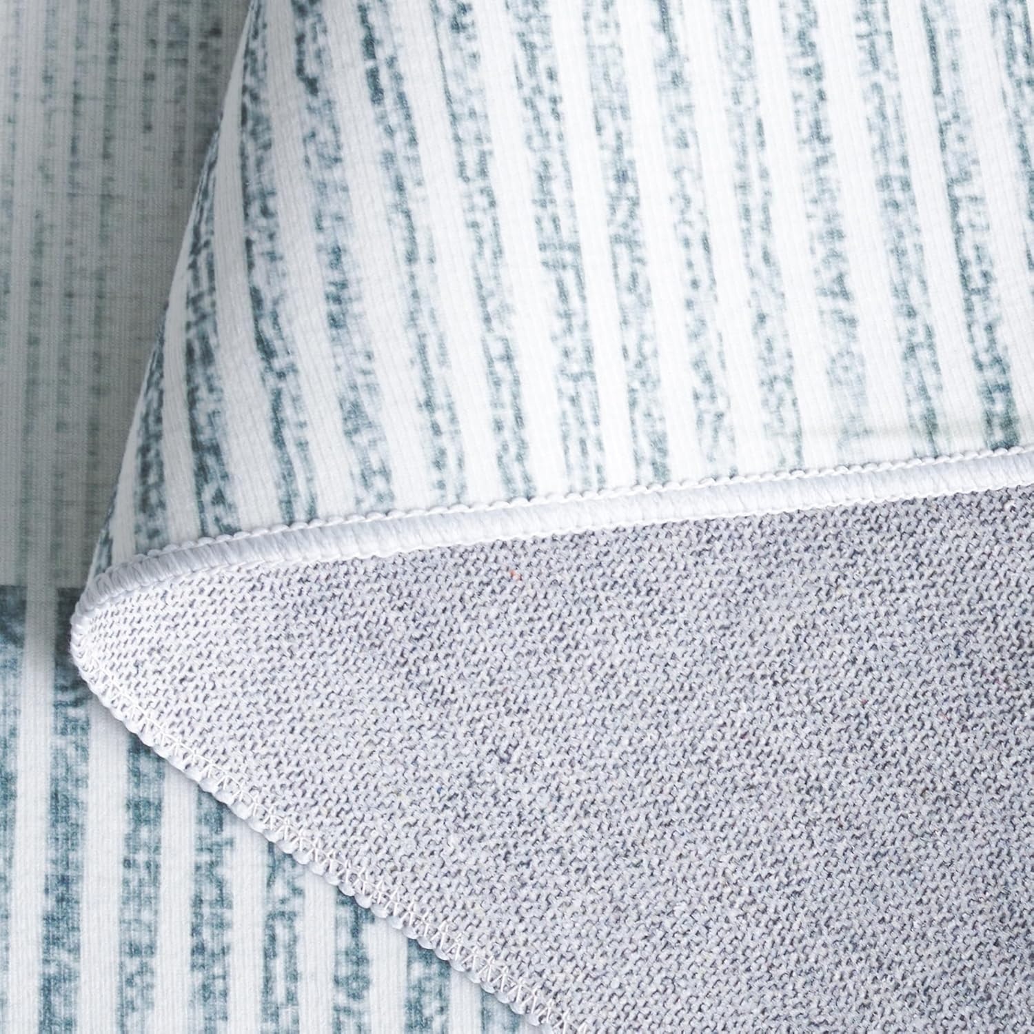 image:imageSAFAVIEH Washable Rug Malibu Collection 5 x 8 Ivory amp Grey Slip Resistant amp Easy Cleaning Ideal for Living Room Bedroom Home Office Nursery Kids Playroom Dining Space MBU823AIvoryGrey