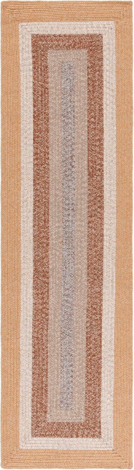 image:imageSAFAVIEH Washable Rug Outdoor Braided Collection 6 x 9 Oval Brown amp Light Brown Handmade amp Reversible NonShedding amp Easy to Clean Ideal for Patio Backyard Mudroom BRD318SBrownLight Brown