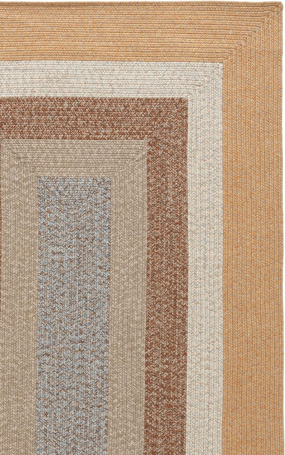 image:imageSAFAVIEH Washable Rug Outdoor Braided Collection 6 x 9 Oval Brown amp Light Brown Handmade amp Reversible NonShedding amp Easy to Clean Ideal for Patio Backyard Mudroom BRD318SBrownLight Brown