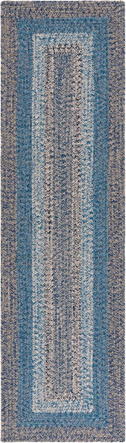 image:imageSAFAVIEH Washable Rug Outdoor Braided Collection 6 x 9 Oval Brown amp Light Brown Handmade amp Reversible NonShedding amp Easy to Clean Ideal for Patio Backyard Mudroom BRD318SNavyBlue