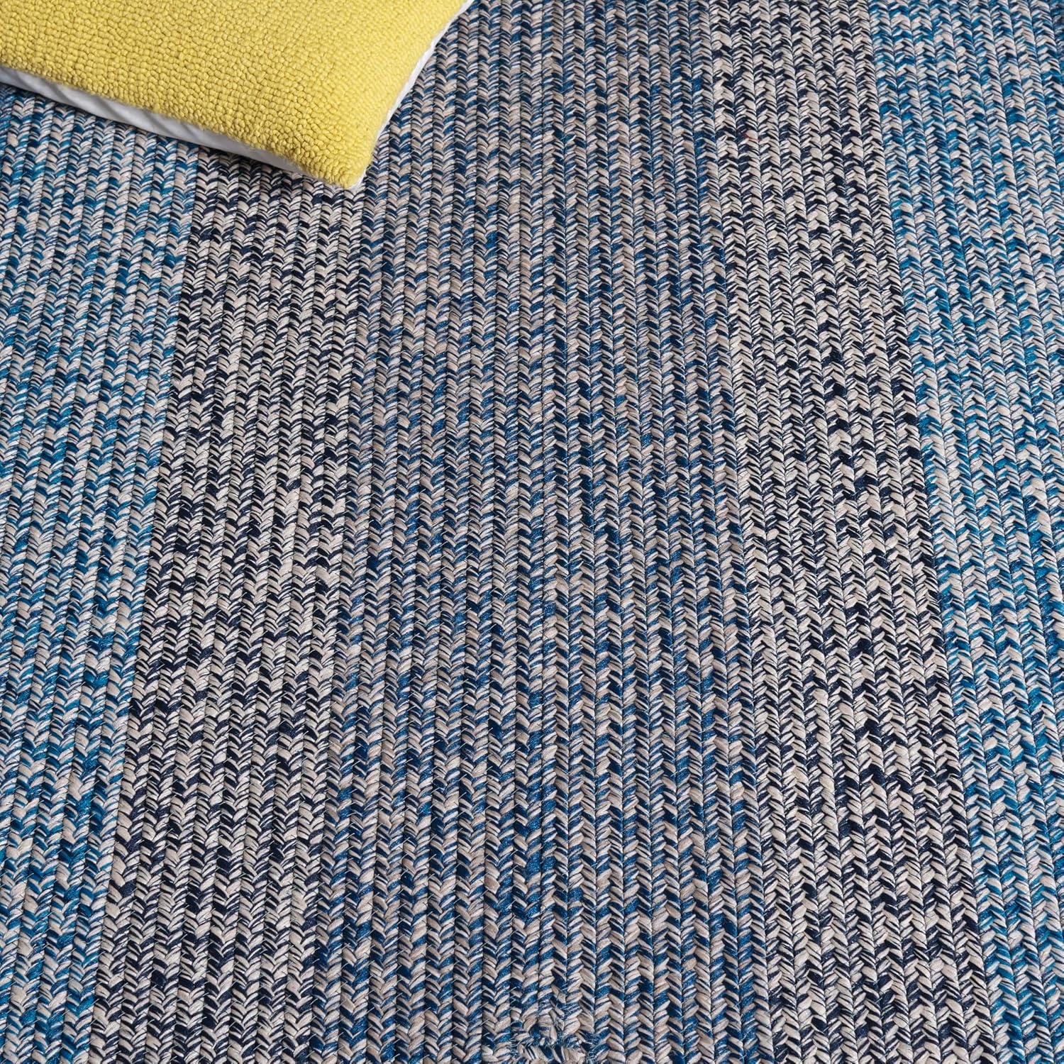 image:imageSAFAVIEH Washable Rug Outdoor Braided Collection 6 x 9 Oval Brown amp Light Brown Handmade amp Reversible NonShedding amp Easy to Clean Ideal for Patio Backyard Mudroom BRD318SNavyBlue