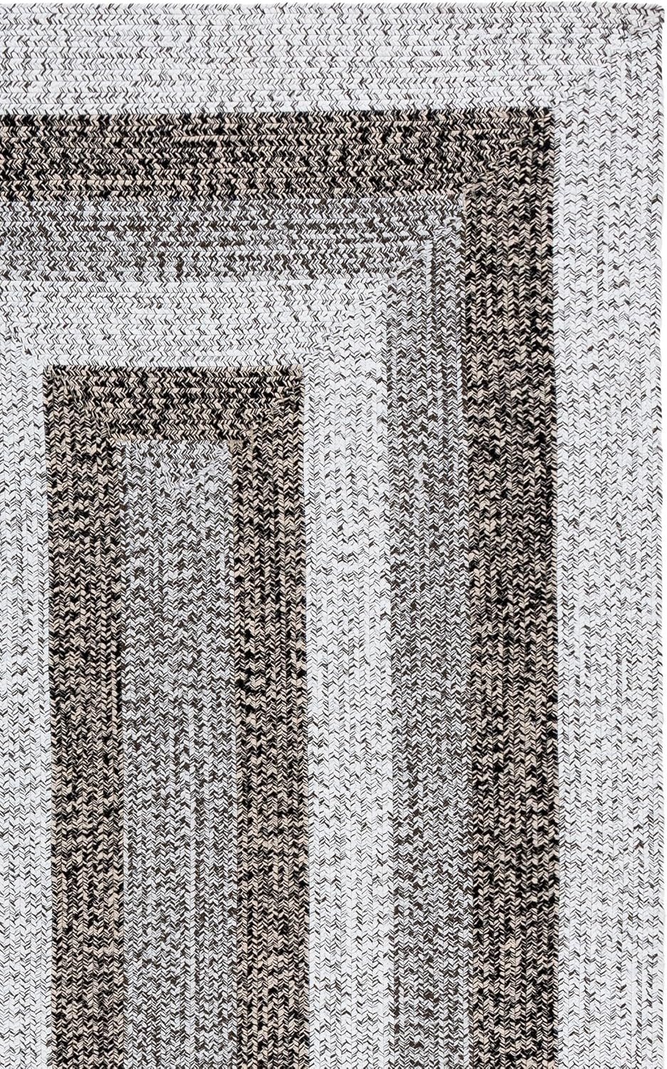 image:imageSAFAVIEH Washable Rug Outdoor Braided Collection 6 x 9 Oval Brown amp Light Brown Handmade amp Reversible NonShedding amp Easy to Clean Ideal for Patio Backyard Mudroom BRD318SIvoryBlack