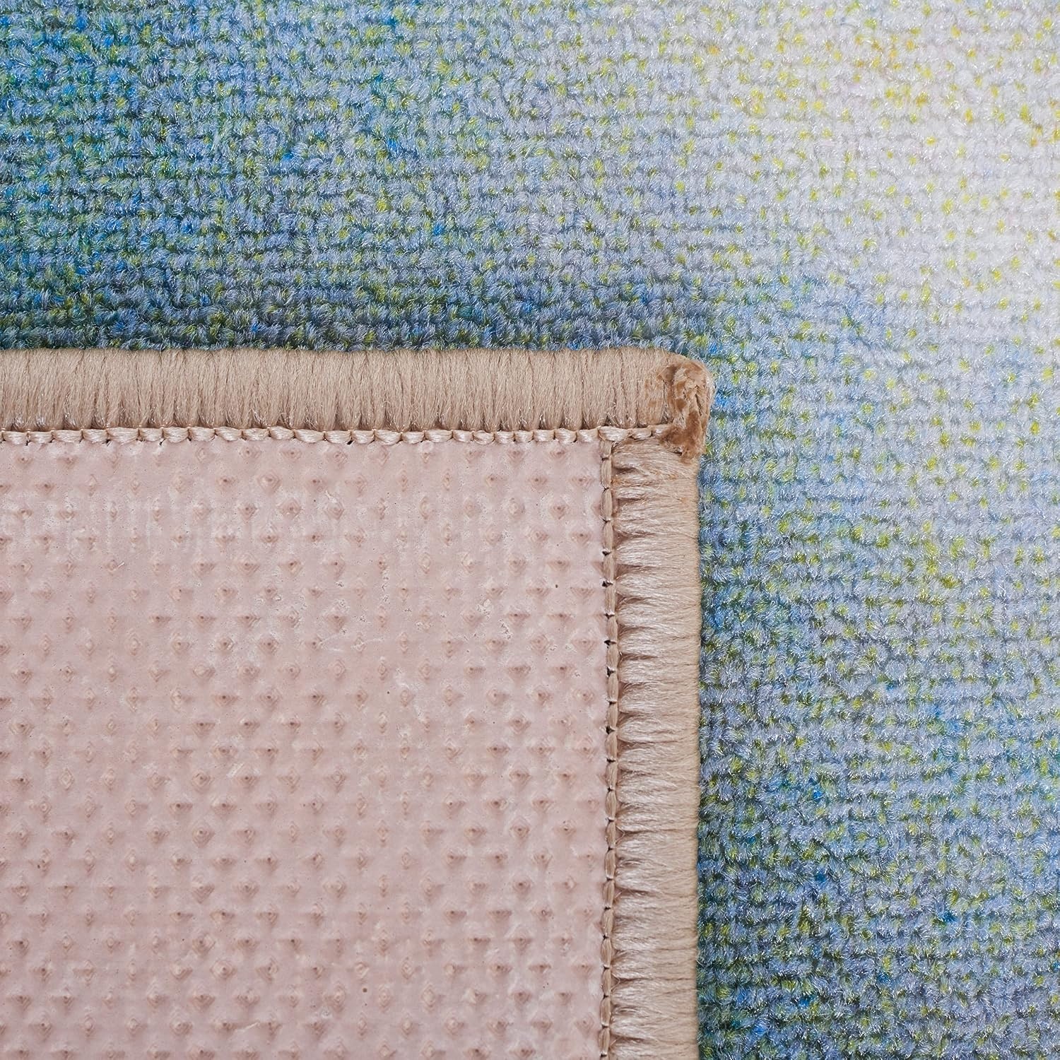 image:imageSAFAVIEH Washable Rug Paint Brush Collection 33 x 53 Blue amp Ivory Slip Resistant amp Easy to Clean Ideal for Living Room Bedroom Nursery Kids Playroom Dining Space PTB107MBlueIvory