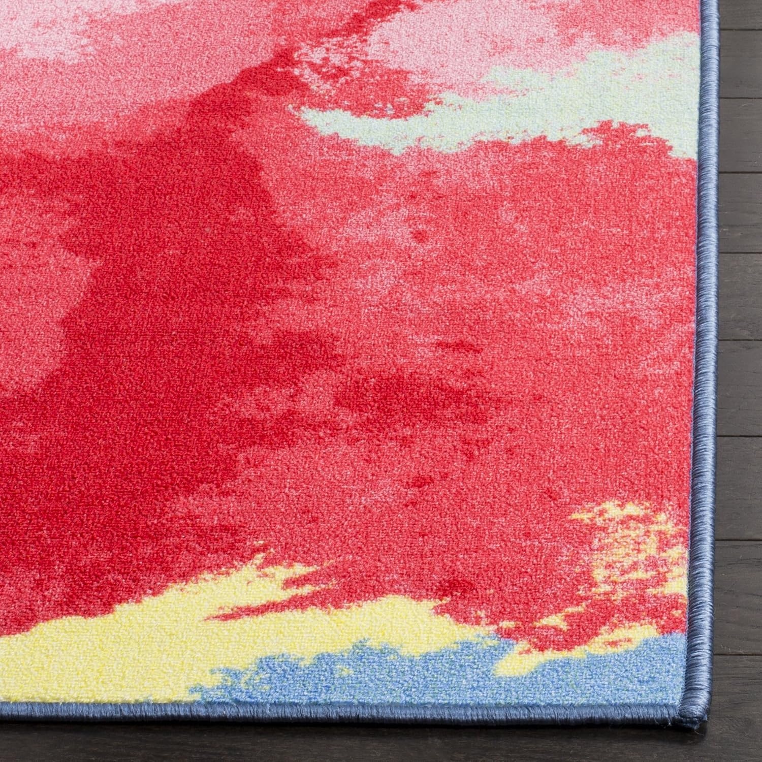 image:imageSAFAVIEH Washable Rug Paint Brush Collection 79 x 10 Fuchsia amp Yellow Slip Resistant amp Easy to Clean Ideal for Living Room Bedroom Nursery Kids Playroom Dining Space PTB121AFuchsiaYellow