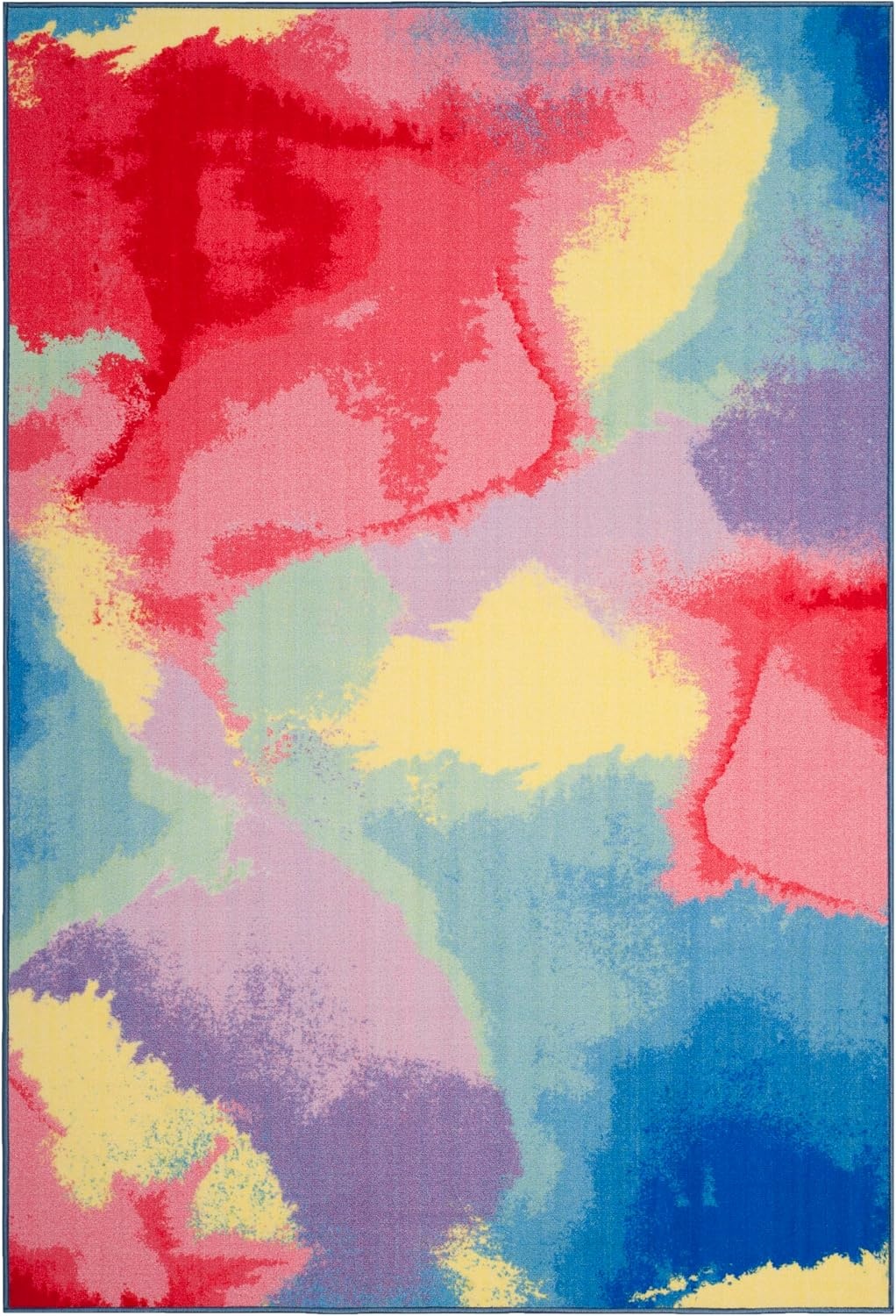 image:imageSAFAVIEH Washable Rug Paint Brush Collection 79 x 10 Fuchsia amp Yellow Slip Resistant amp Easy to Clean Ideal for Living Room Bedroom Nursery Kids Playroom Dining Space PTB121AFuchsiaYellow