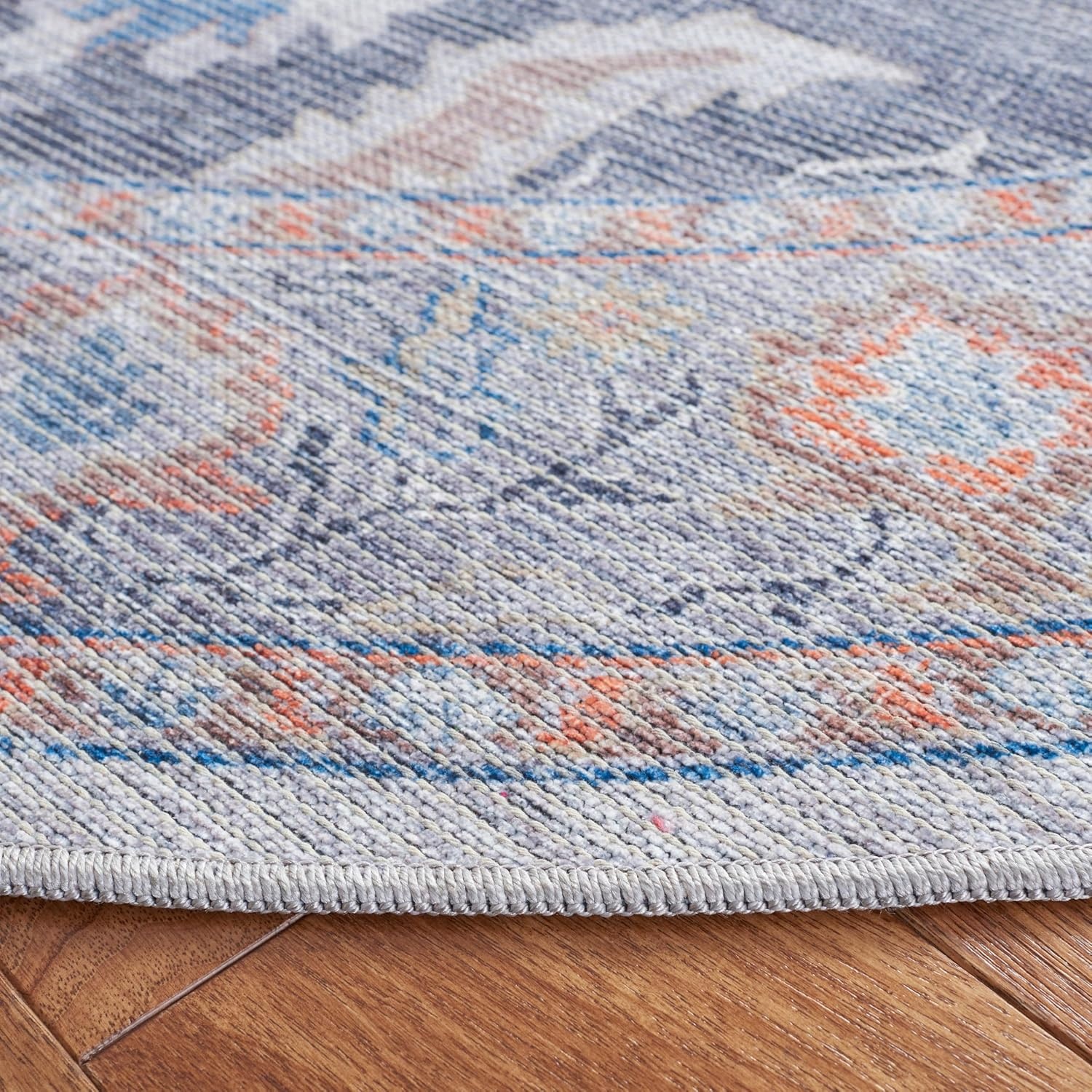 image:imageSAFAVIEH Washable Rug Serapi Collection 53 x 76 Rust amp Ivory Slip Resistant amp Easy to Clean Ideal for Living Room Bedroom Dining Space SEP537PCharcoalIvory