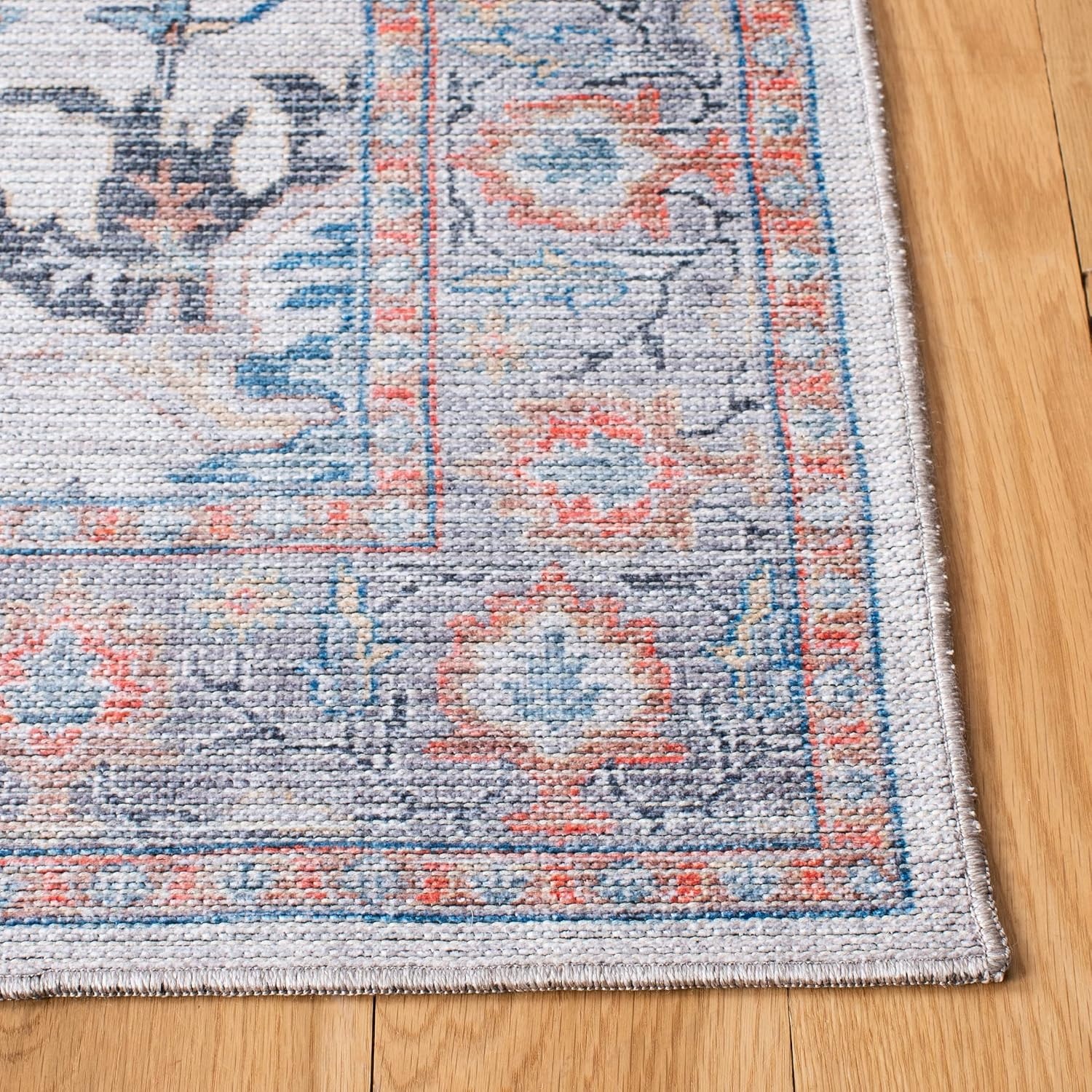 image:imageSAFAVIEH Washable Rug Serapi Collection 53 x 76 Rust amp Ivory Slip Resistant amp Easy to Clean Ideal for Living Room Bedroom Dining Space SEP537PCharcoalIvory