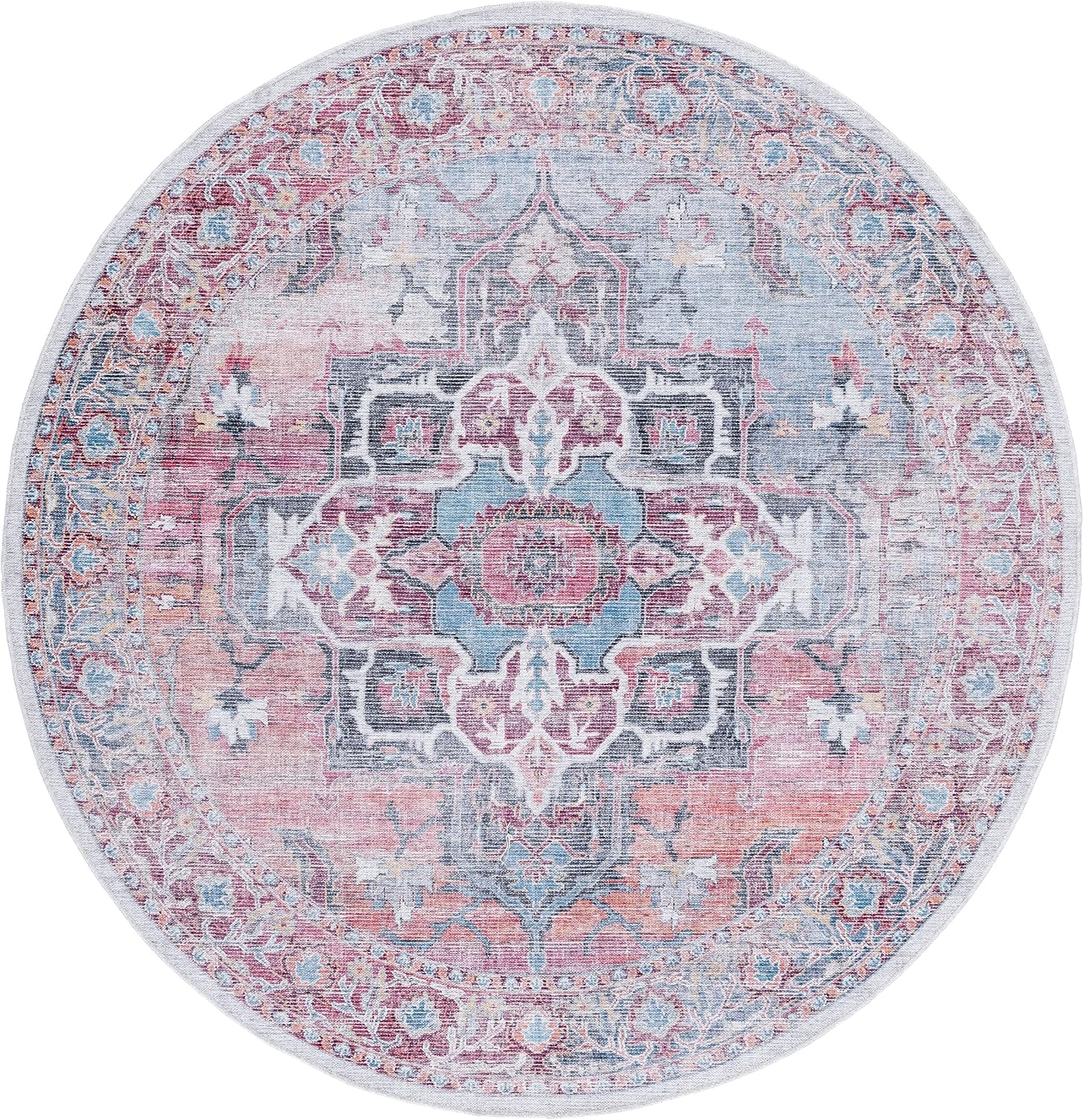 image:imageSAFAVIEH Washable Rug Serapi Collection 53 x 76 Rust amp Ivory Slip Resistant amp Easy to Clean Ideal for Living Room Bedroom Dining Space SEP537PRustIvory