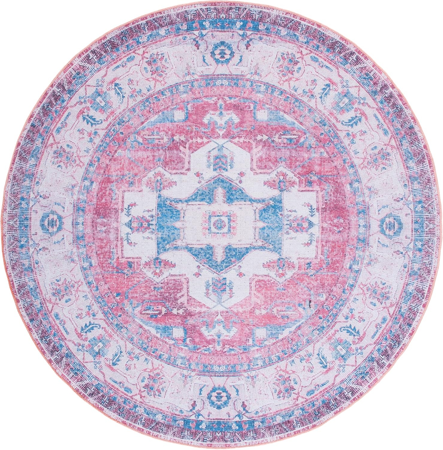 image:imageSAFAVIEH Washable Rug Serapi Collection 67 x 9 Red amp Ivory Slip Resistant amp Easy to Clean Ideal for Living Room Bedroom Dining Space SEP355QRedIvory
