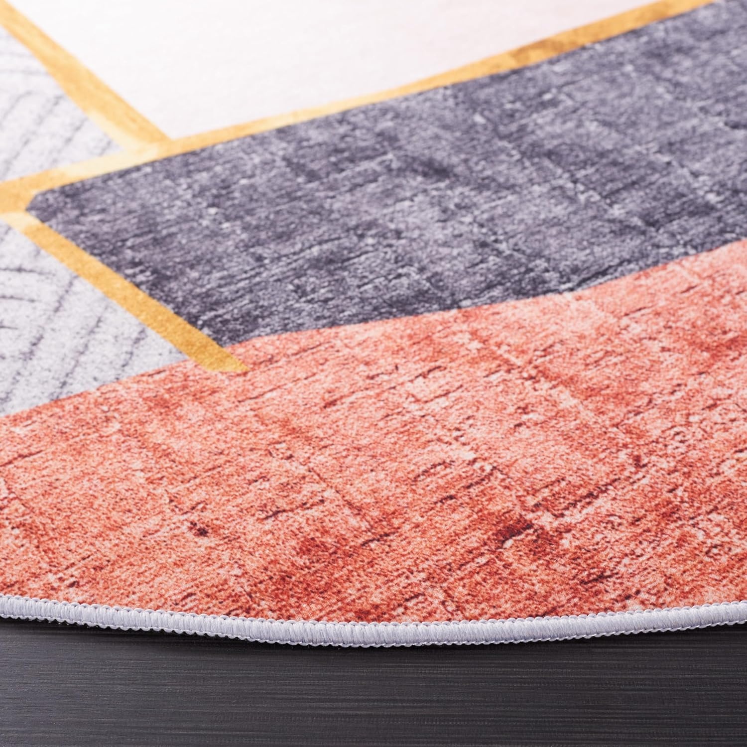 image:imageSAFAVIEH Washable Rug Tacoma Collection 5 x 8 Beige amp Blue Slip Resistant amp Easy to Clean Ideal for Living Room Bedroom Home Office Dining Space TAC834BBeigeBlue