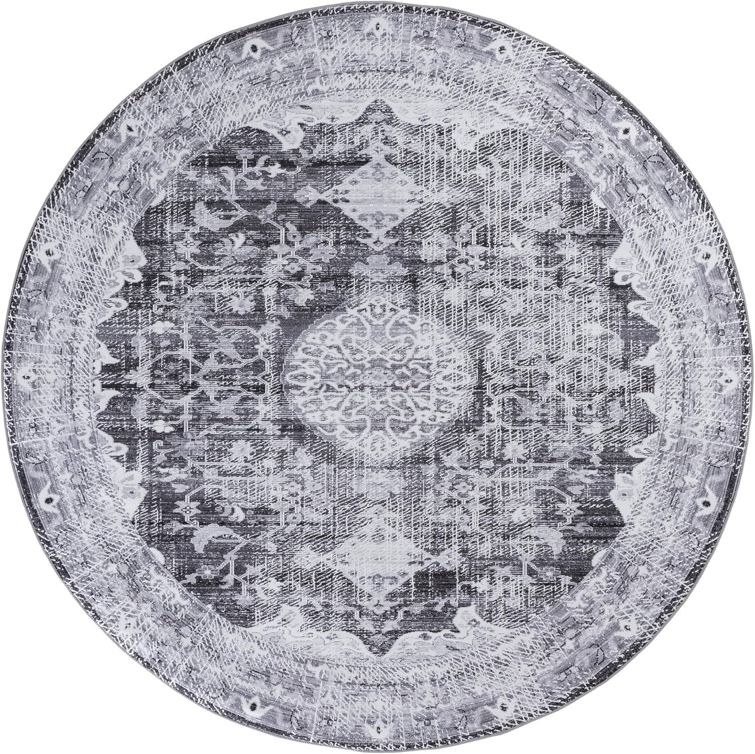 image:imageSAFAVIEH Washable Rug Tucson Collection 5 x 8 Fuchsia amp Purple Slip Resistant amp Easy to Clean Ideal for Living Room Bedroom Dining Space TSN206PDark GreyLight Grey