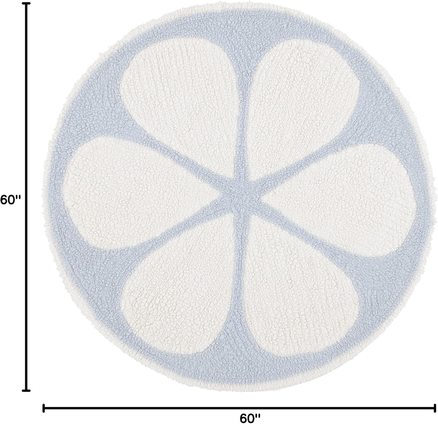 image:imageSAFAVIEH Washable Rug Vermont Collection 4 Round Ivory amp Light Blue Handmade Wool Entryway Foyer Living Room Nursery Bedroom VRM478AIvoryLight Blue