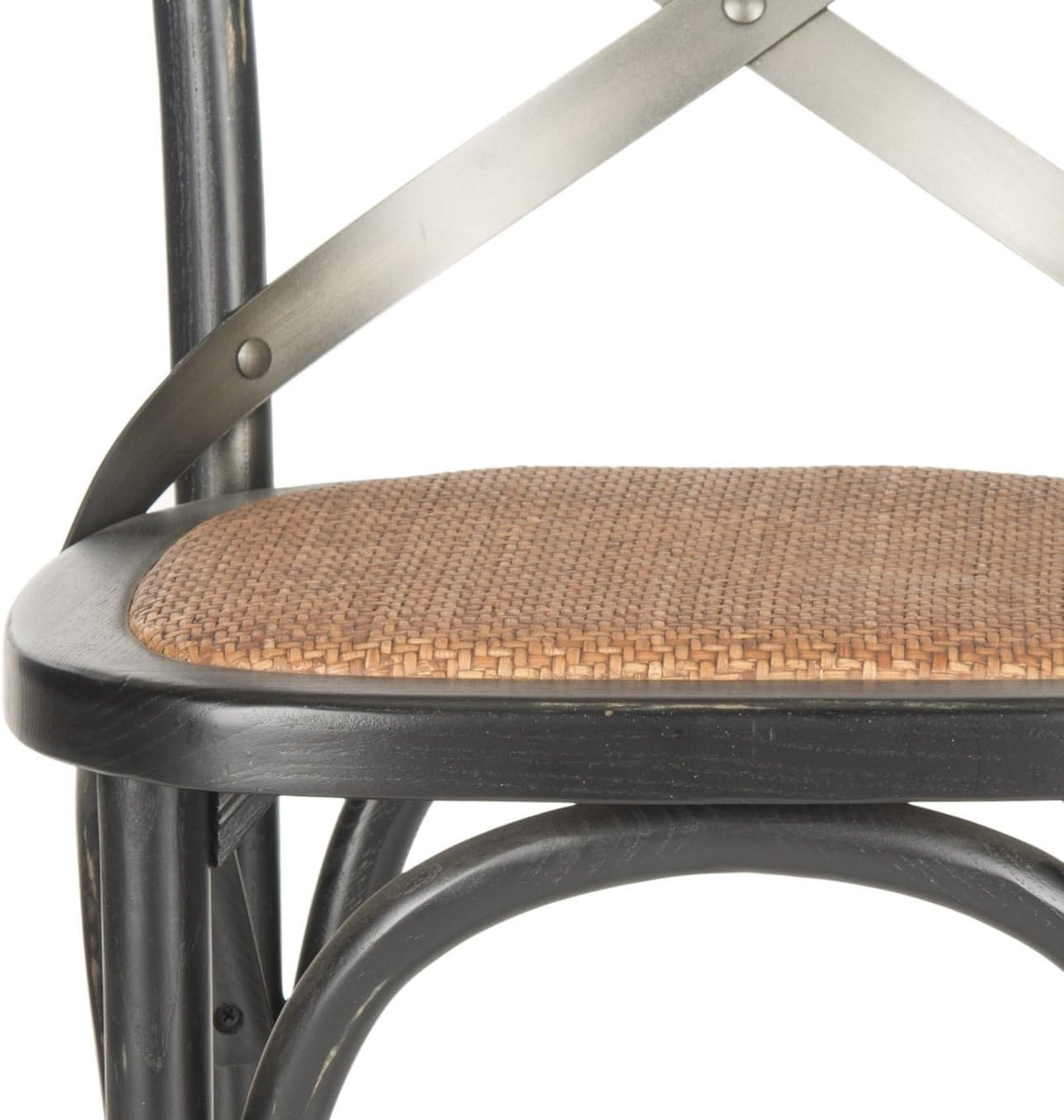 image:imageSafavieh American Homes Collection Eleanor Weathered Oak 307inch Bar StoolBlack