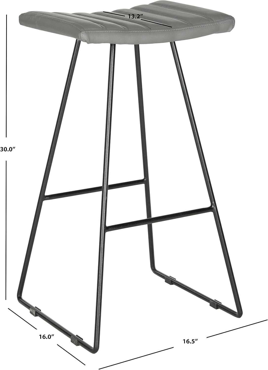 image:imageSafavieh Home Collection Akito MidCentury Modern White 30inch Bar StoolGrey