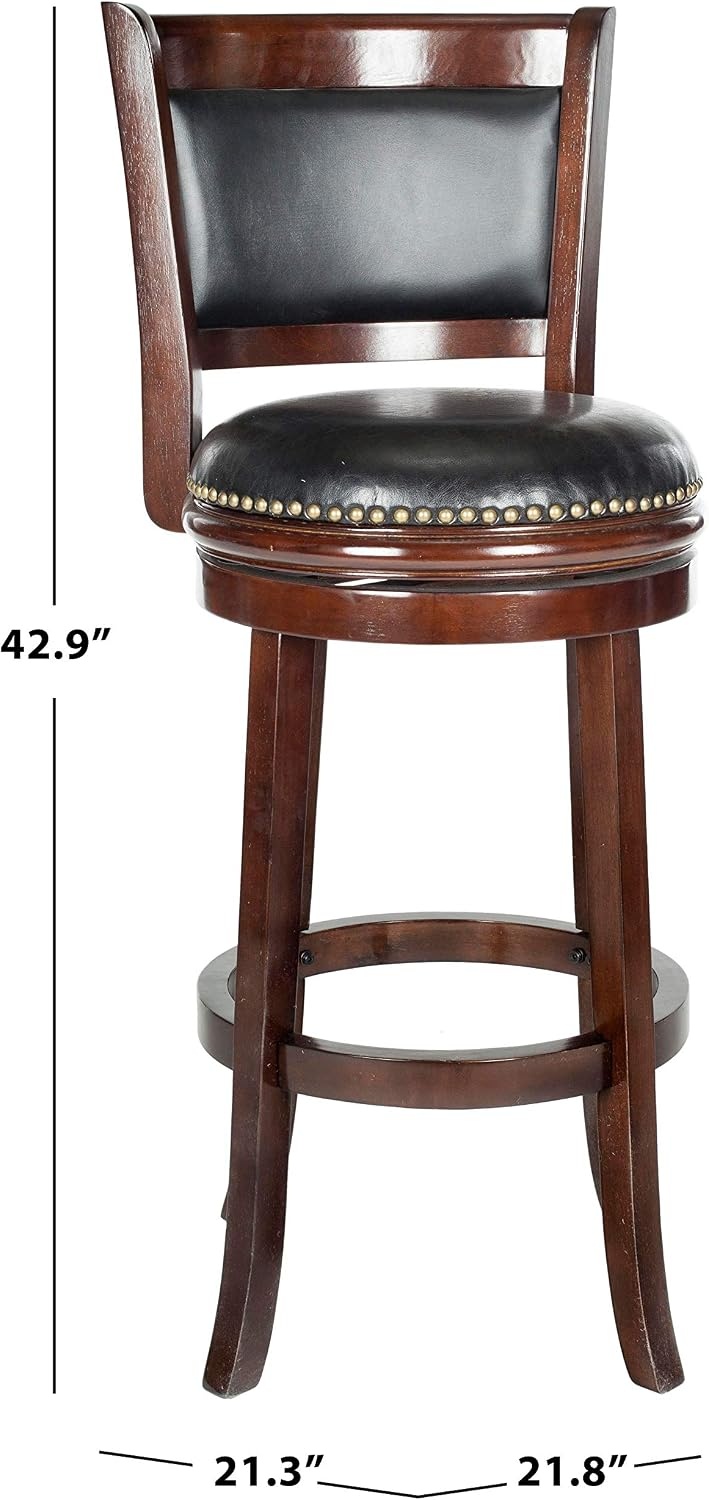 image:imageSafavieh Home Collection Brockway Cappuccino 29inch Bar Stool