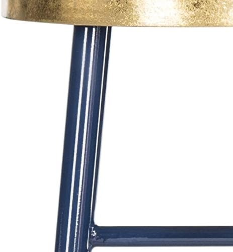 image:imageSafavieh Home Collection Emery White and Dipped Gold Leaf 30inch BarstoolNavy Gold