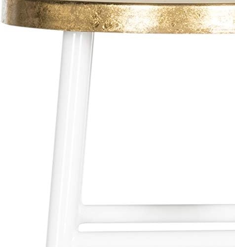 image:imageSafavieh Home Collection Emery White and Dipped Gold Leaf 30inch BarstoolWhite Gold