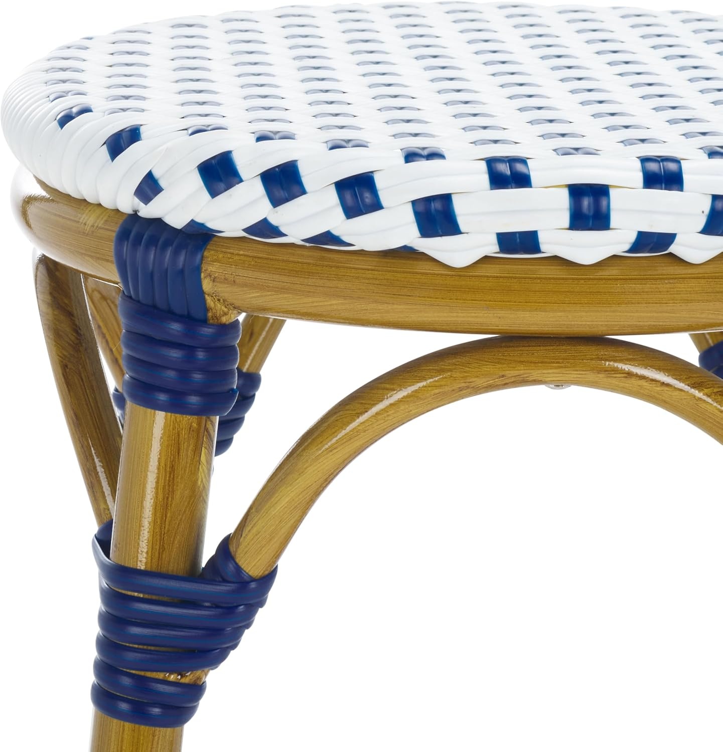 image:imageSafavieh Home Collection Kipnuk BlueampWhite Indoor Outdoor BarstoolBlue White