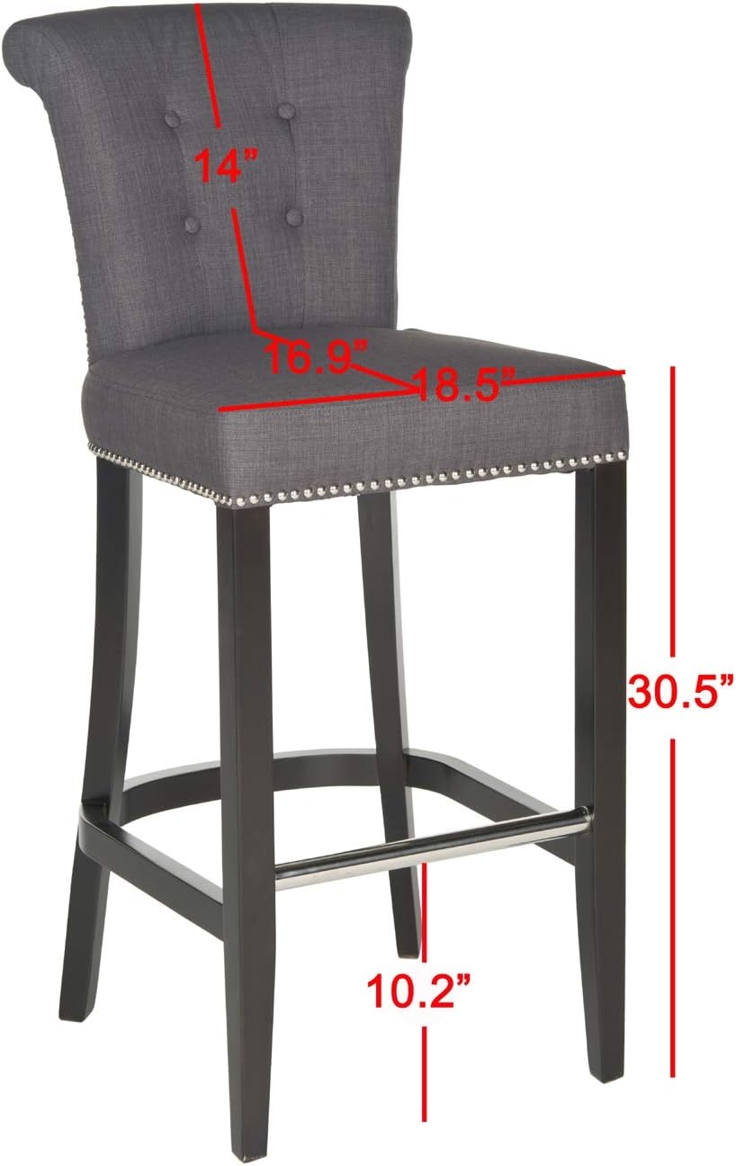 image:imageSafavieh Hudson Collection Addo Ring Charcoal and Espresso 297inch Bar StoolCharcoal